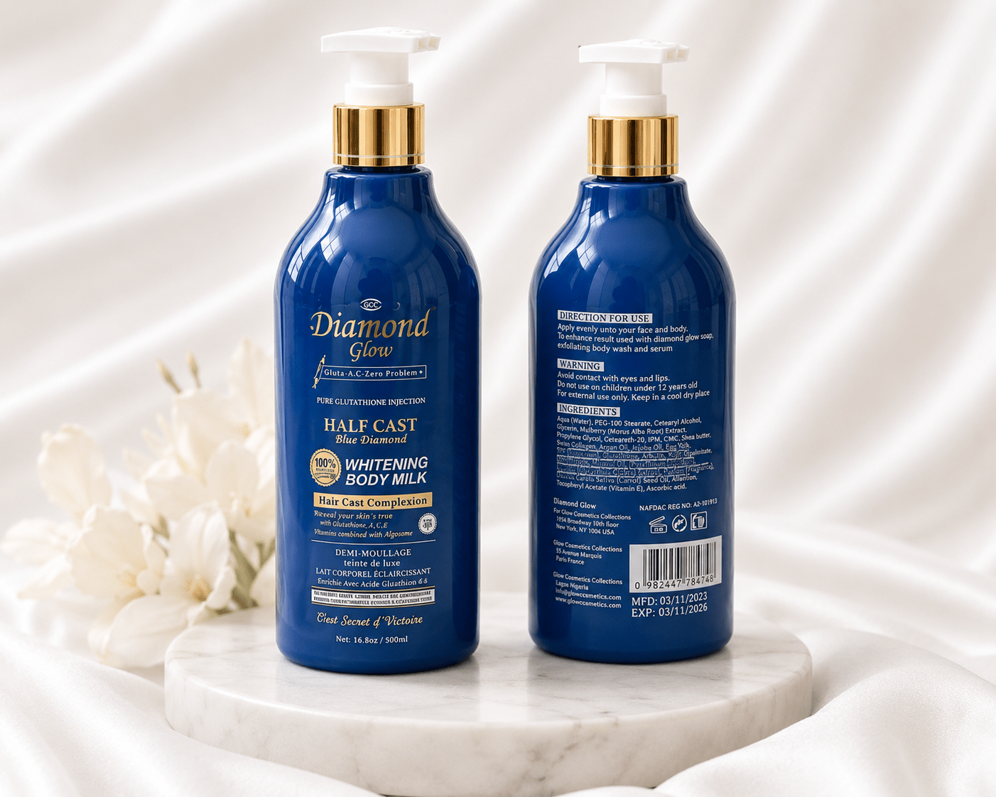 Diamond Glow Whitening Body Milk 500ml – Brightening & Moisturising Body Lotion – 4 Variants - Skincare - Cherubim Aura