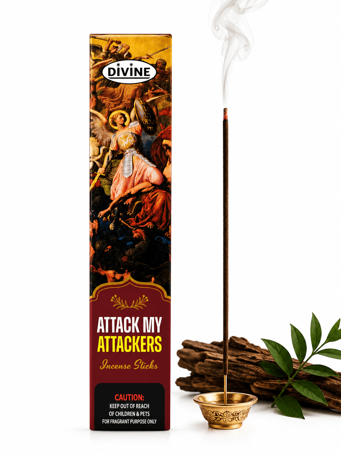 Divine "Attack My Attackers" Incense Sticks (20 Sticks) – Premium Home Fragrance & Prayer Incense - Incense - Cherubim Aura