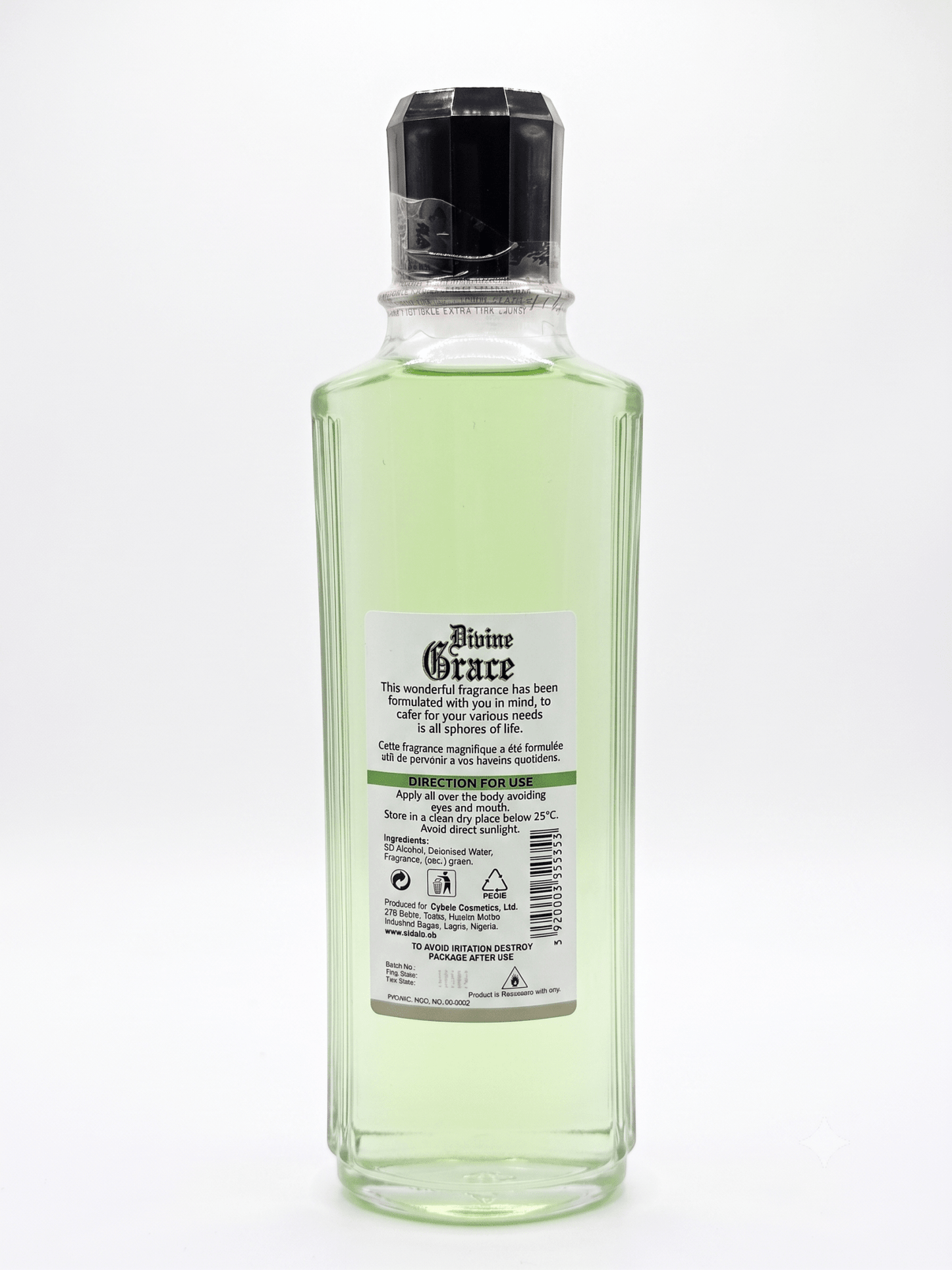 Divine Grace Eau de Cologne | Premium Long-Lasting Refreshing Fragrance | 500ml, 250ml & 150ml - Perfume - Cherubim Aura