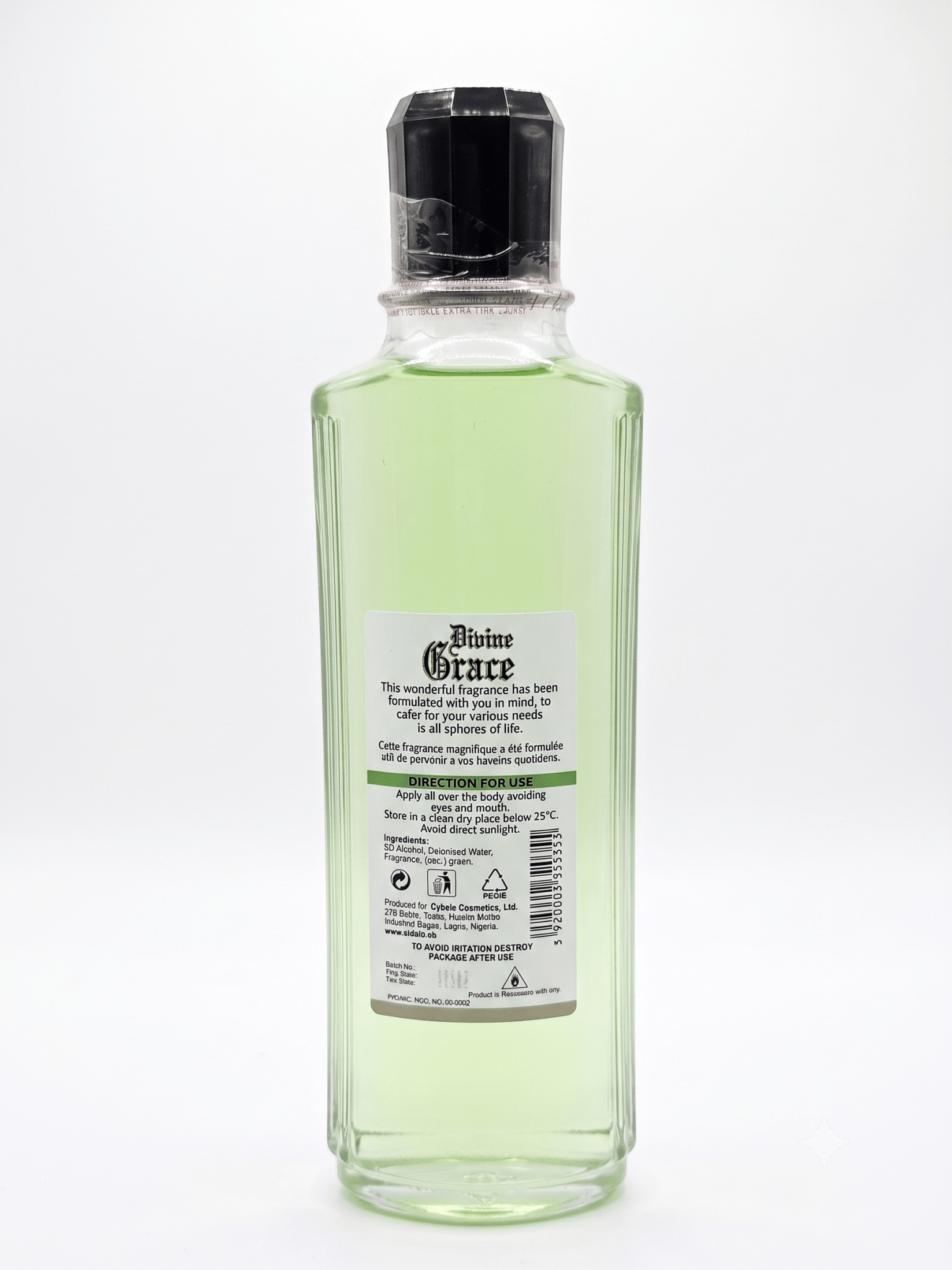 Divine Grace Eau de Cologne | Premium Long-Lasting Refreshing Fragrance | 500ml, 250ml & 150ml - Perfume - Cherubim Aura