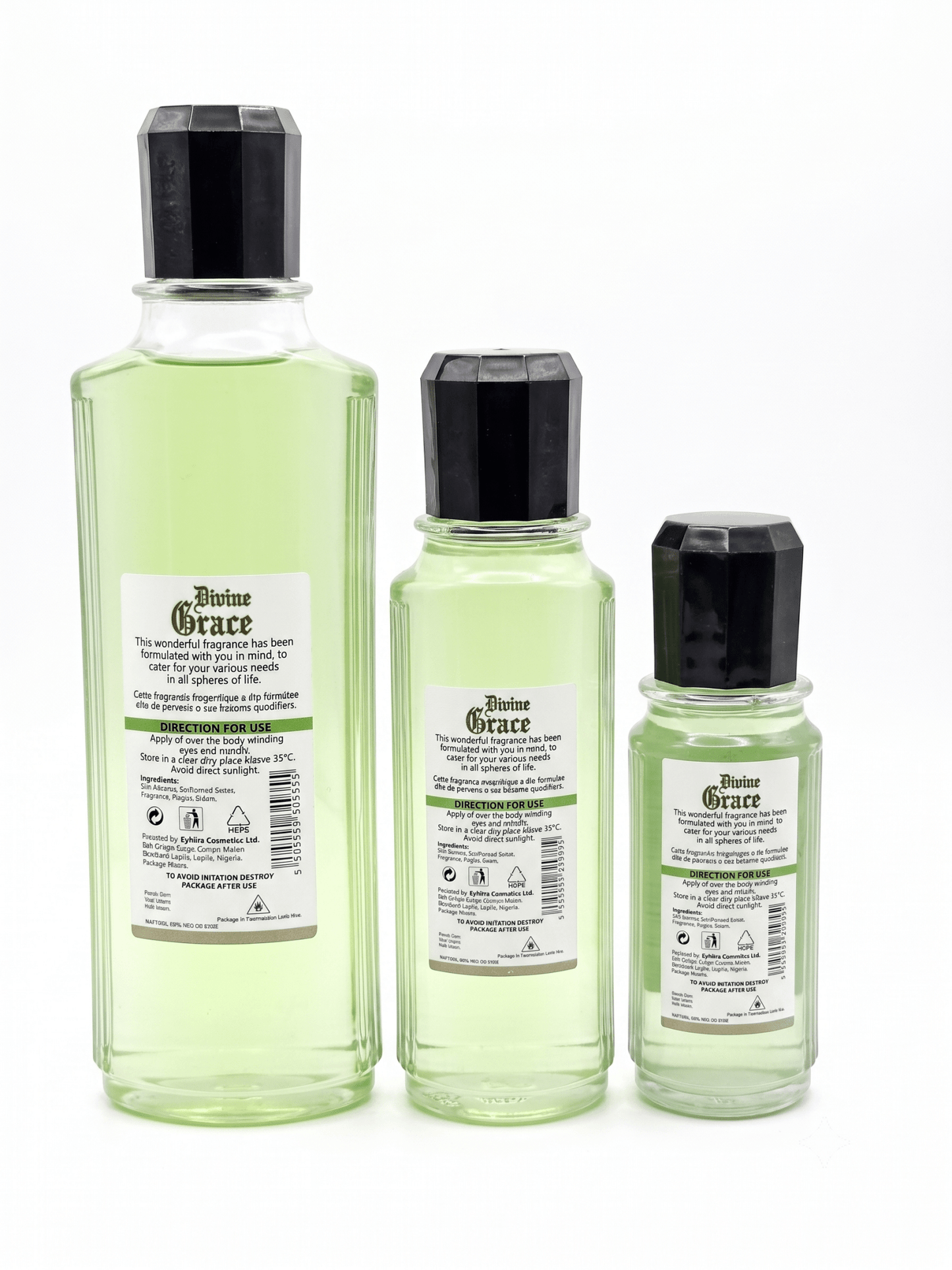 Divine Grace Eau de Cologne | Premium Long-Lasting Refreshing Fragrance | 500ml, 250ml & 150ml - Perfume - Cherubim Aura