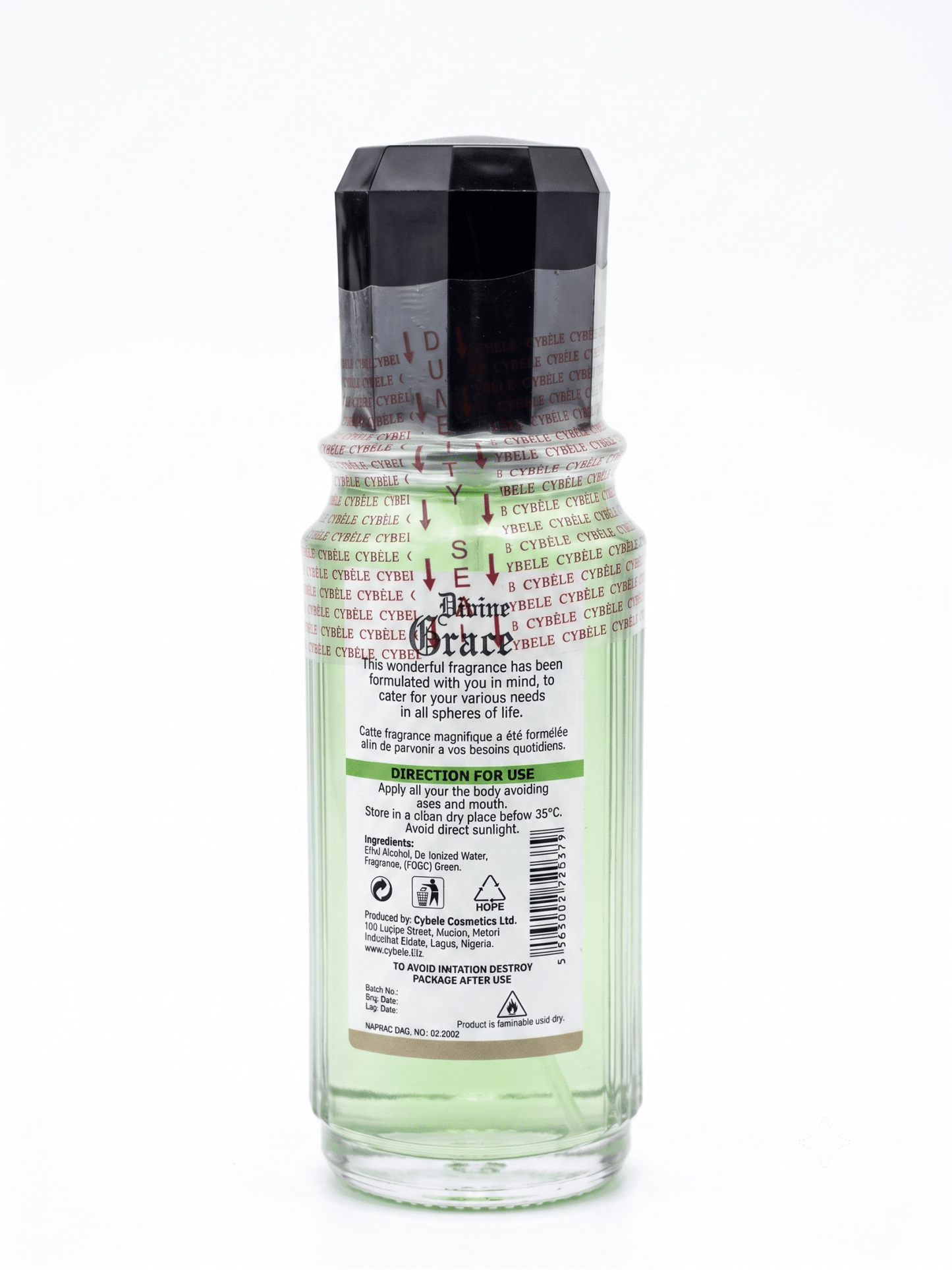 Divine Grace Eau de Cologne | Premium Long-Lasting Refreshing Fragrance | 500ml, 250ml & 150ml - Perfume - Cherubim Aura
