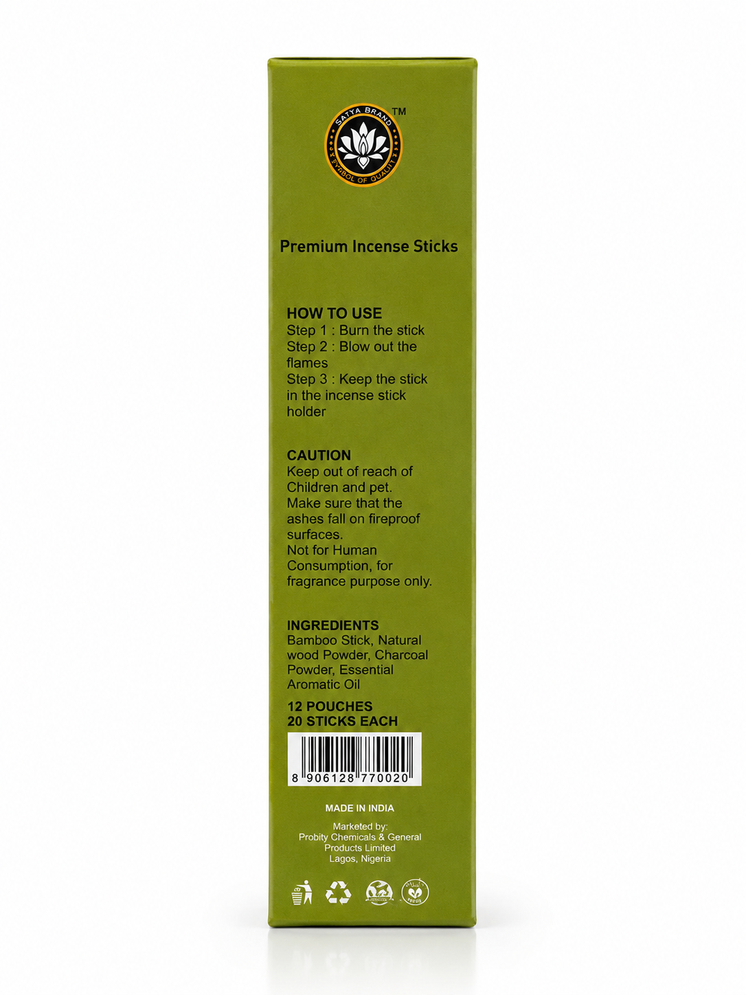 Divine Grace Premium Incense Sticks | 20 Slow-Burning Aromatic Incense for Prayer, Meditation & Home Fragrance