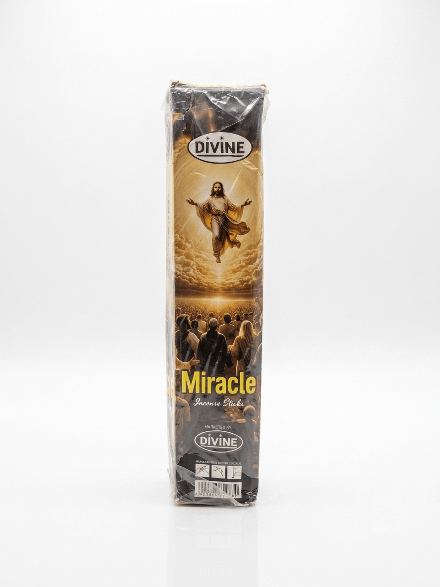 Divine Miracle Premium Incense Sticks | 20 Slow-Burning Aromatic Incense for Prayer, Meditation & Home Fragrance - Incense - Cherubim Aura