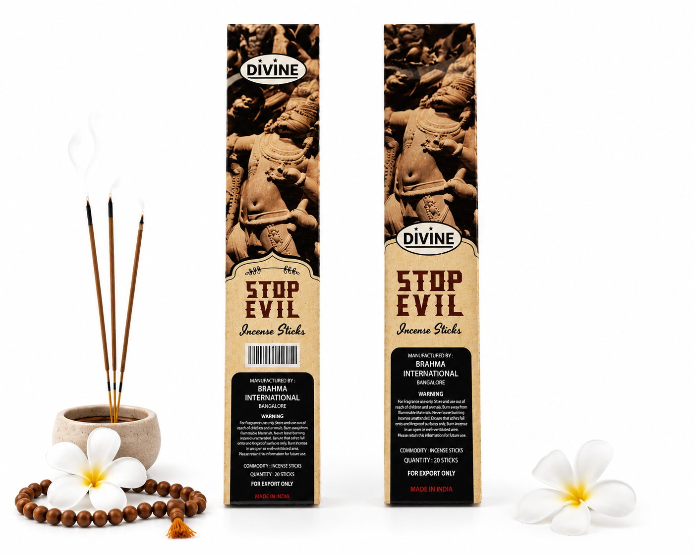 Stop Evil Premium Incense Sticks | Home Fragrance Incense for Prayer & Meditation | 20 Sticks