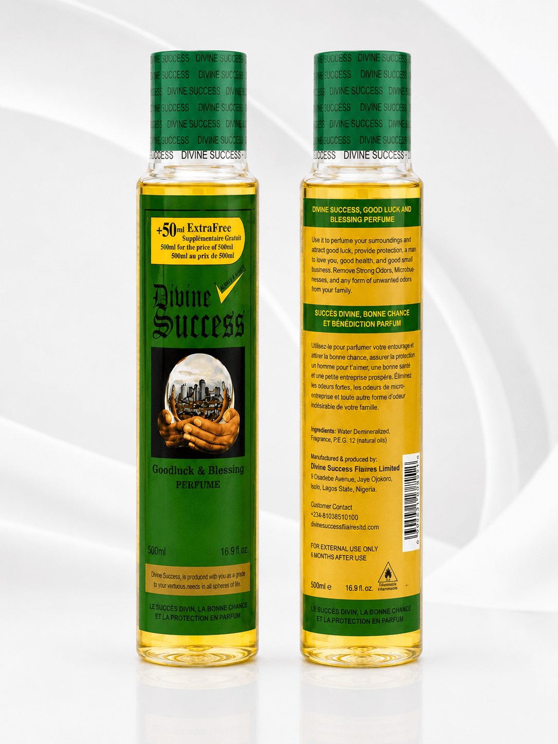 Divine Success Spiritual Perfume | Good Luck & Blessings Fragrance | Long-Lasting Cologne - Perfume - Cherubim Aura
