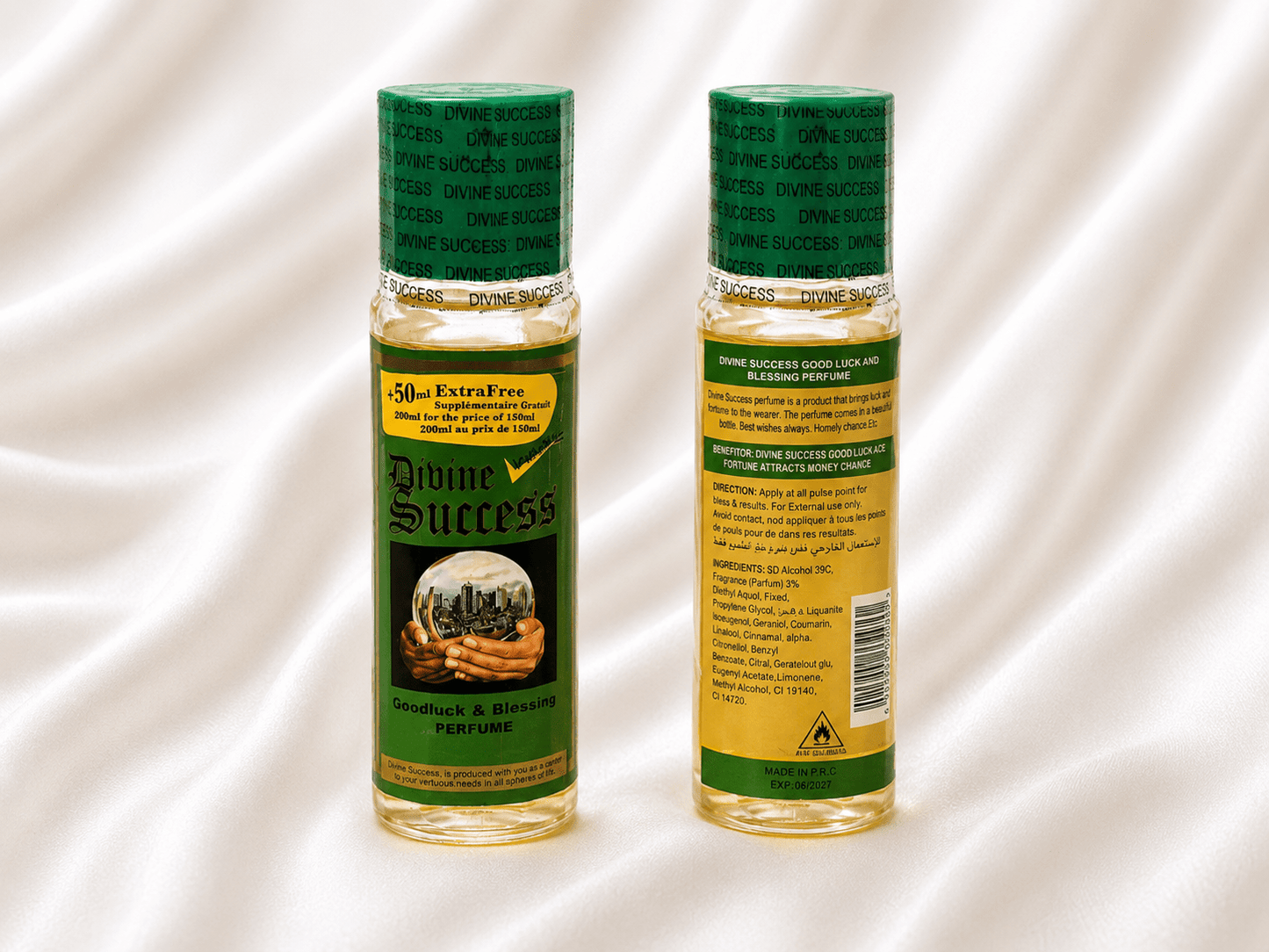Divine Success Spiritual Perfume | Good Luck & Blessings Fragrance | Long-Lasting Cologne - Perfume - Cherubim Aura