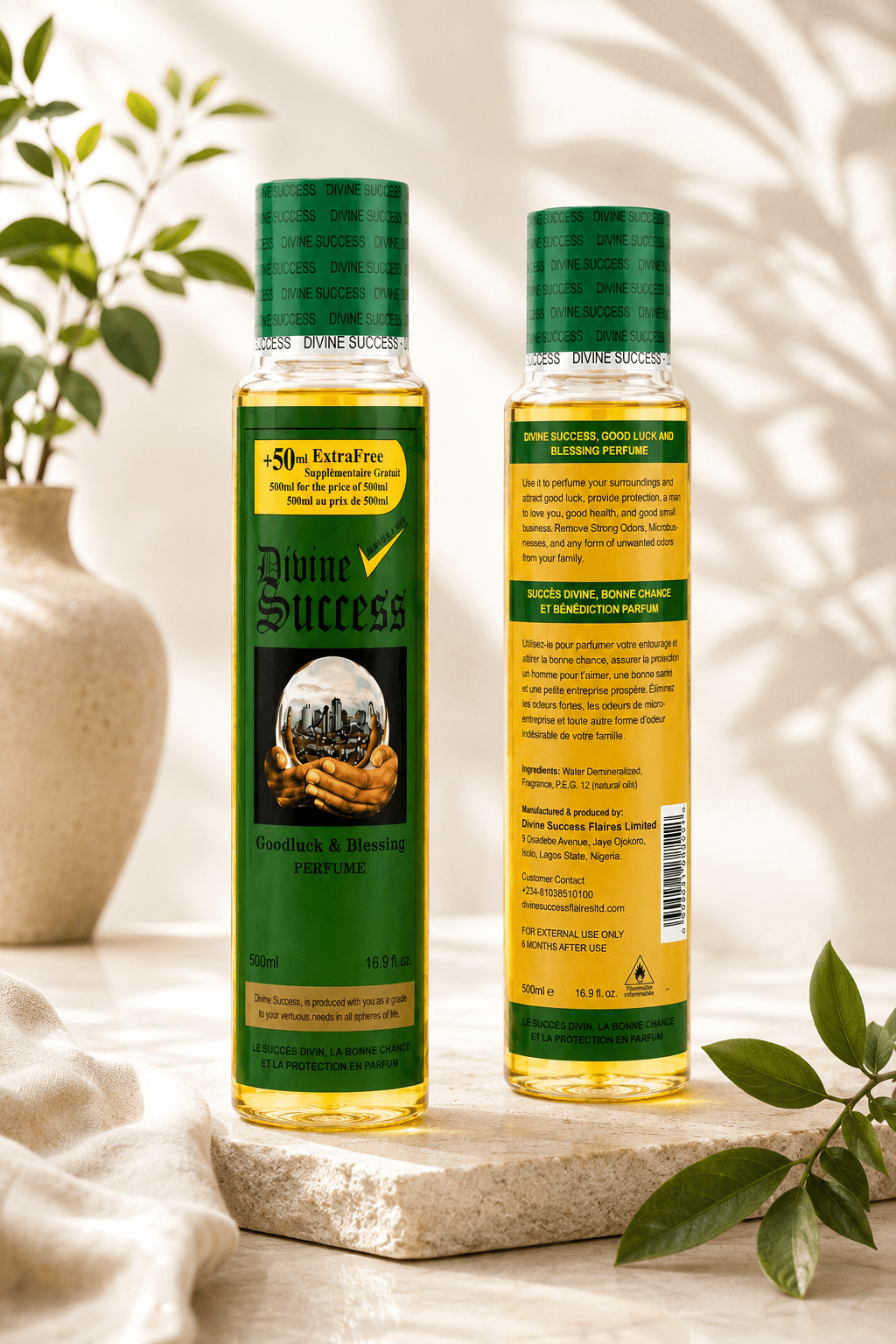 Divine Success Spiritual Perfume | Good Luck & Blessings Fragrance | Long-Lasting Cologne - Perfume - Cherubim Aura