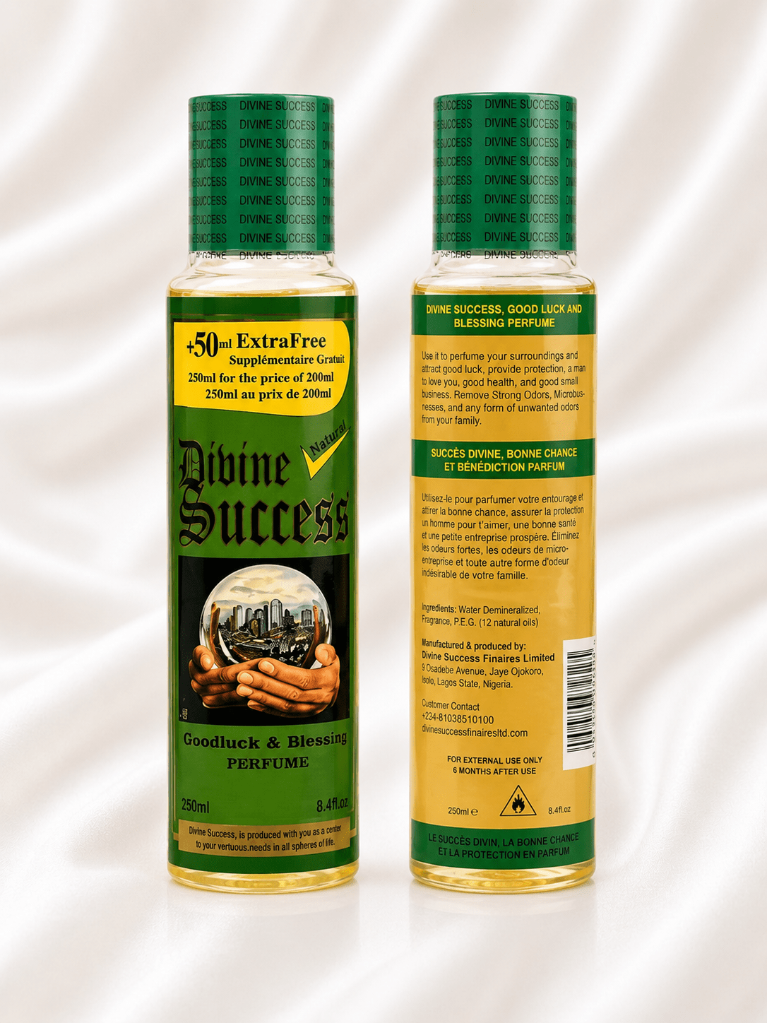 Divine Success Spiritual Perfume | Good Luck & Blessings Fragrance | Long-Lasting Cologne - Perfume - Cherubim Aura