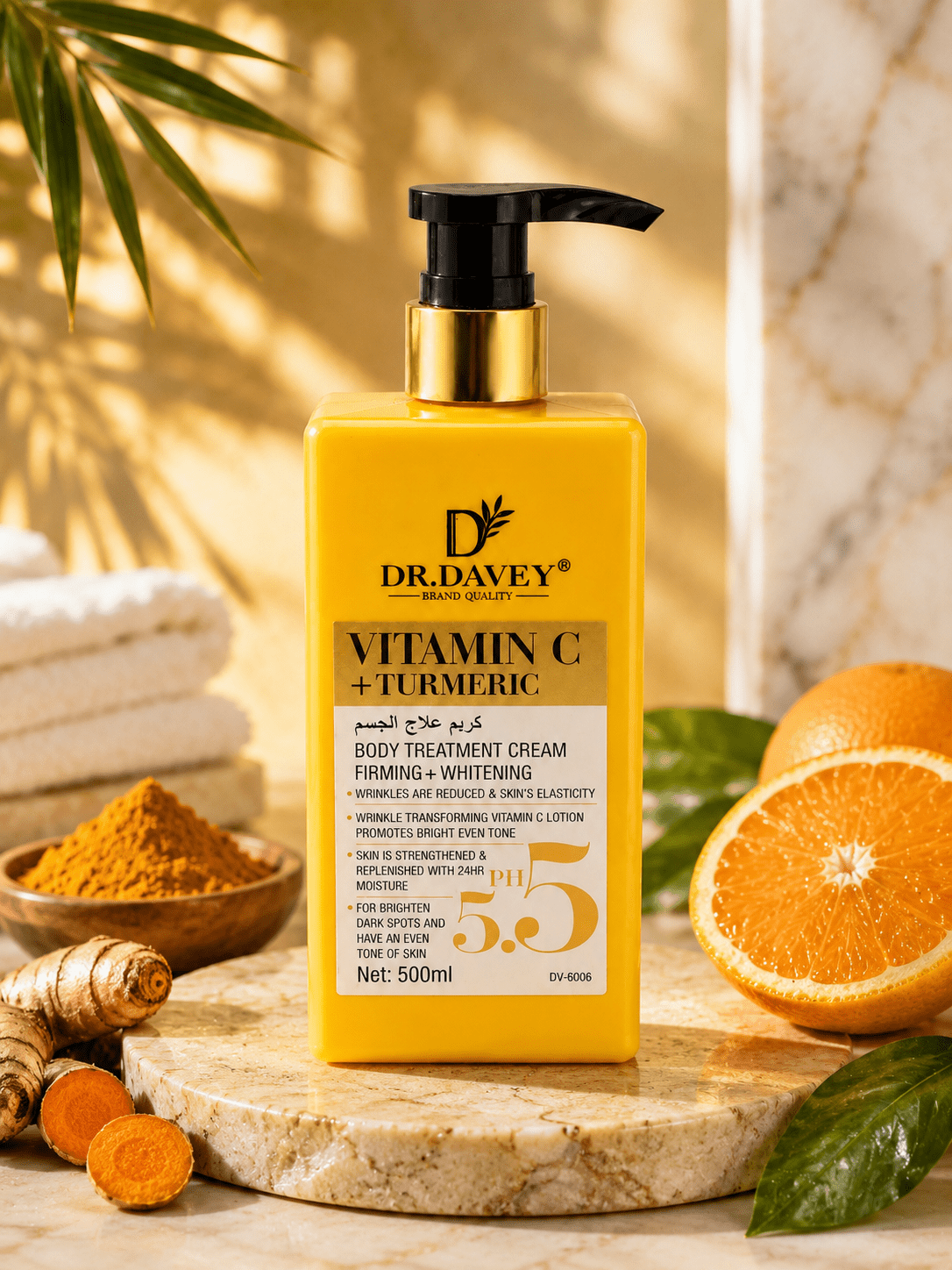 Dr. Davey Body Treatment Cream Bundle | Half Cast + Alpha Arbutin & Vitamin C + Turmeric | Brightening & Firming Body Cream | 500ml Each - Cream - Cherubim Aura