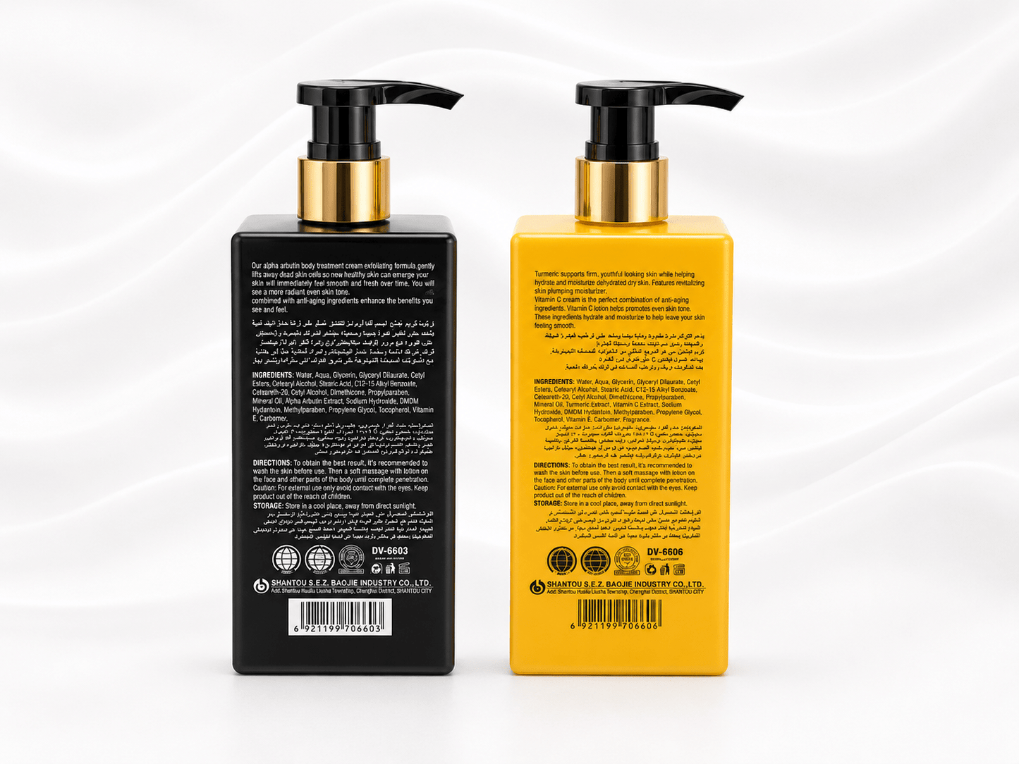Dr. Davey Body Treatment Cream Bundle | Half Cast + Alpha Arbutin & Vitamin C + Turmeric | Brightening & Firming Body Cream | 500ml Each - Cream - Cherubim Aura