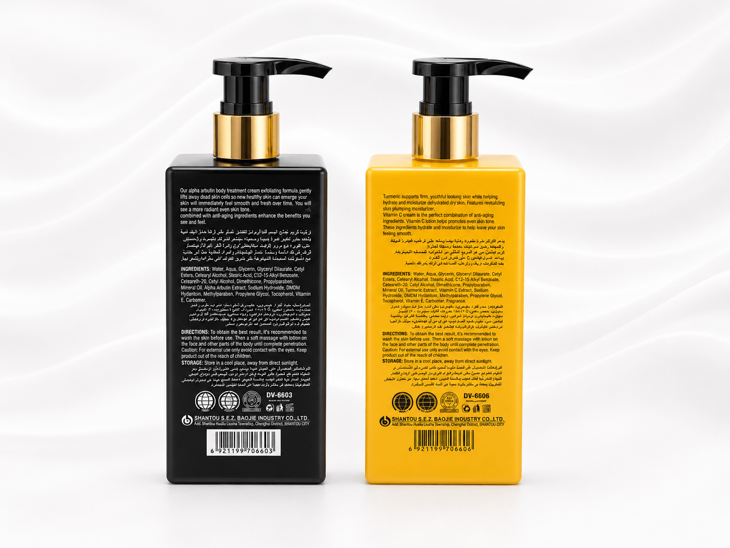 Dr. Davey Body Treatment Cream Bundle | Half Cast + Alpha Arbutin & Vitamin C + Turmeric | Brightening & Firming Body Cream | 500ml Each - Cream - Cherubim Aura