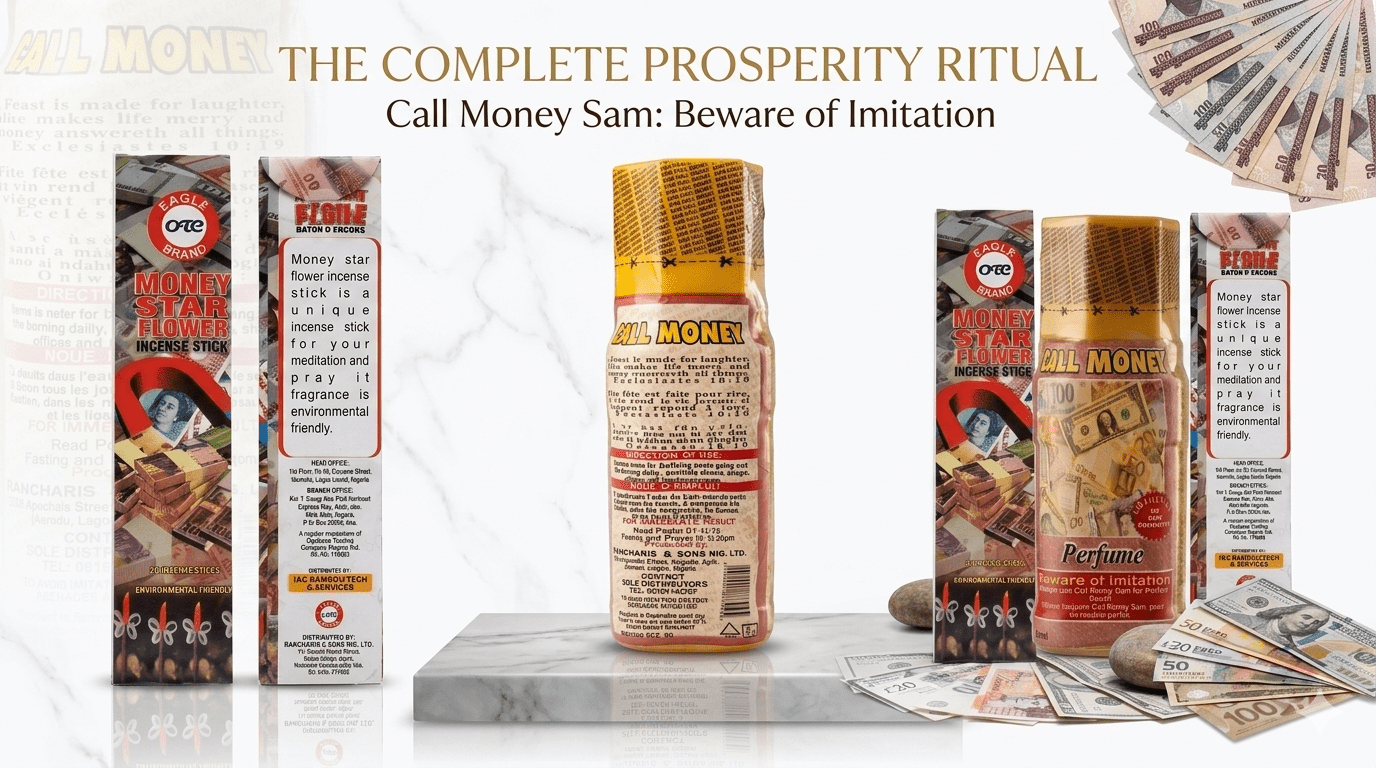 Eagle Brand Money Star Flower Premium Incense & Call Money Cologne Bundle | 150ml Fragrance Cologne with 20 Premium Incense Sticks - Bundle - Cherubim Aura