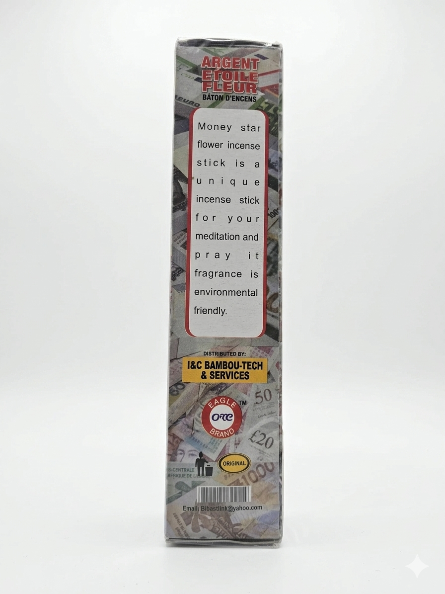 Money Star Flower Premium Incense Sticks | 20 Slow-Burning Aromatic Incense for Prayer, Meditation & Home Fragrance