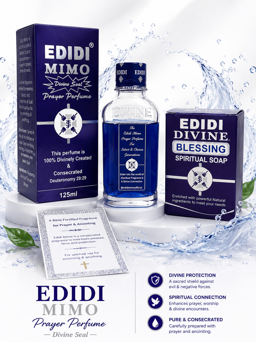 Edidi Divine Spiritual Soap & Edidi Mimo Divine Seal Prayer Perfume Bundle | Choose Victory, Back to Sender, Favour or Blessing Soap - Spiritual Soap - Cherubim Aura
