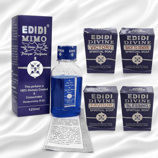 Edidi Divine Spiritual Soap & Edidi Mimo Divine Seal Prayer Perfume Bundle | Choose Victory, Back to Sender, Favour or Blessing Soap - Spiritual Soap - Cherubim Aura