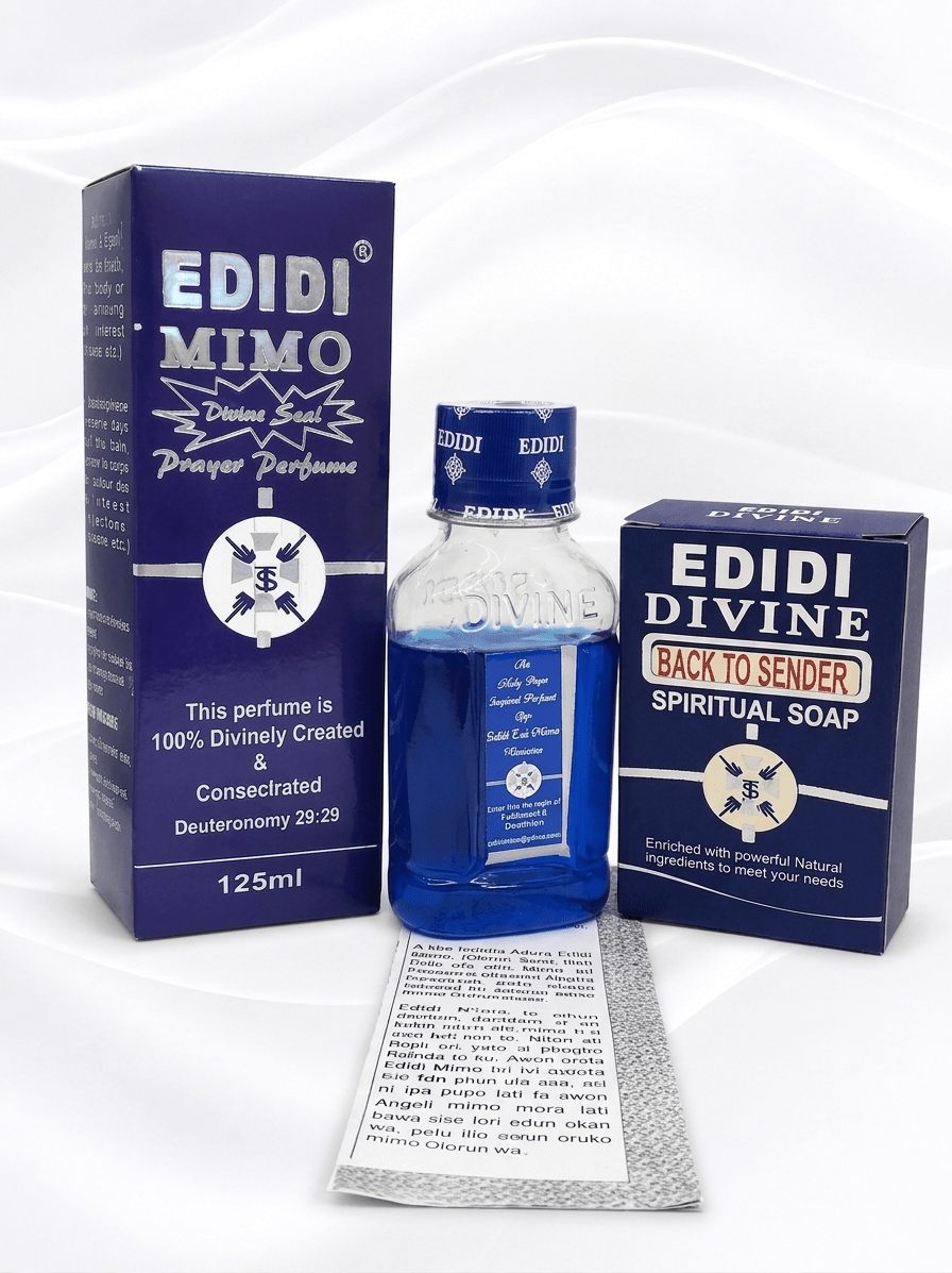 Edidi Divine Spiritual Soap & Edidi Mimo Divine Seal Prayer Perfume Bundle | Choose Victory, Back to Sender, Favour or Blessing Soap - Spiritual Soap - Cherubim Aura
