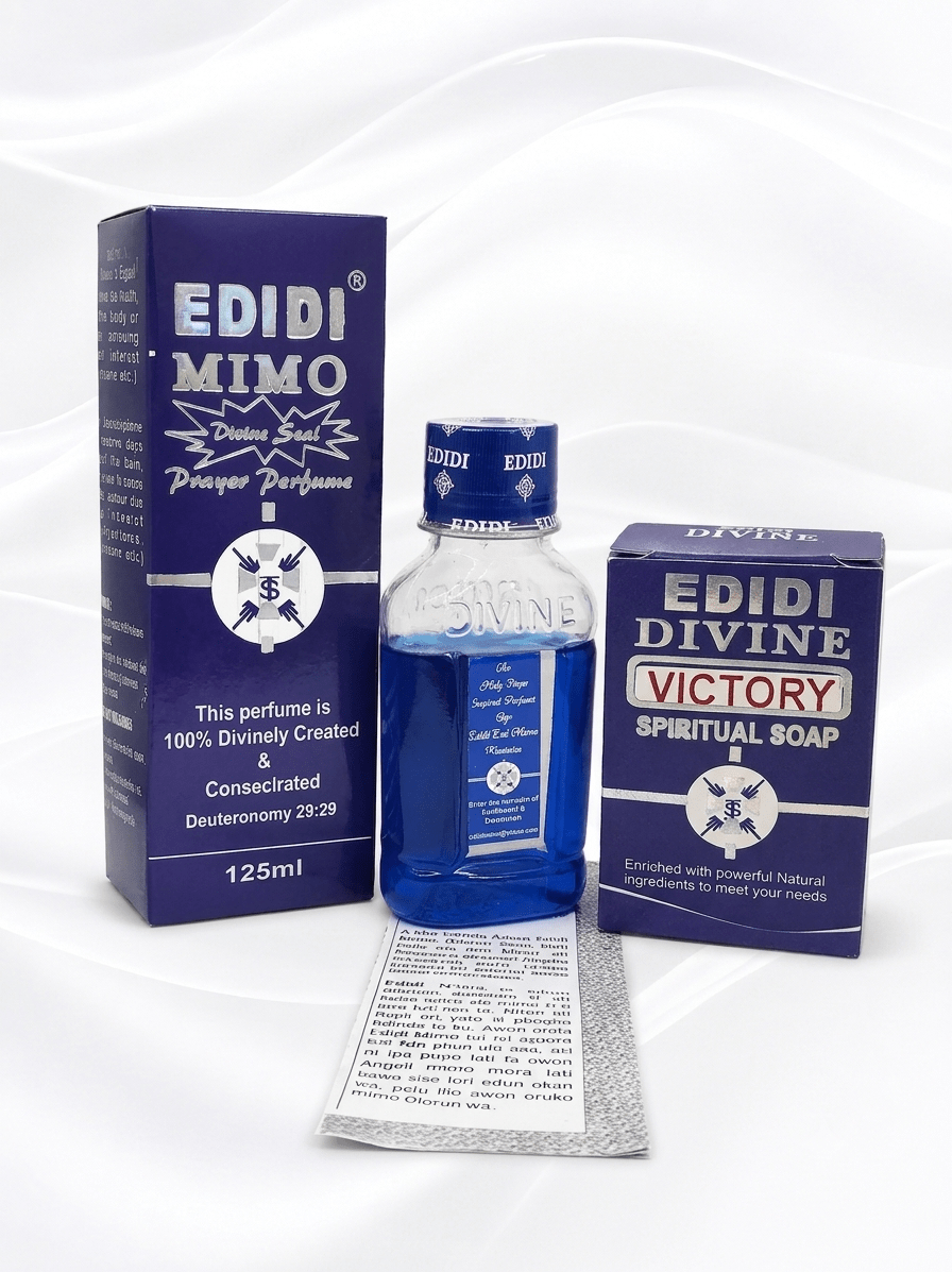 Edidi Divine Spiritual Soap & Edidi Mimo Divine Seal Prayer Perfume Bundle | Choose Victory, Back to Sender, Favour or Blessing Soap - Spiritual Soap - Cherubim Aura