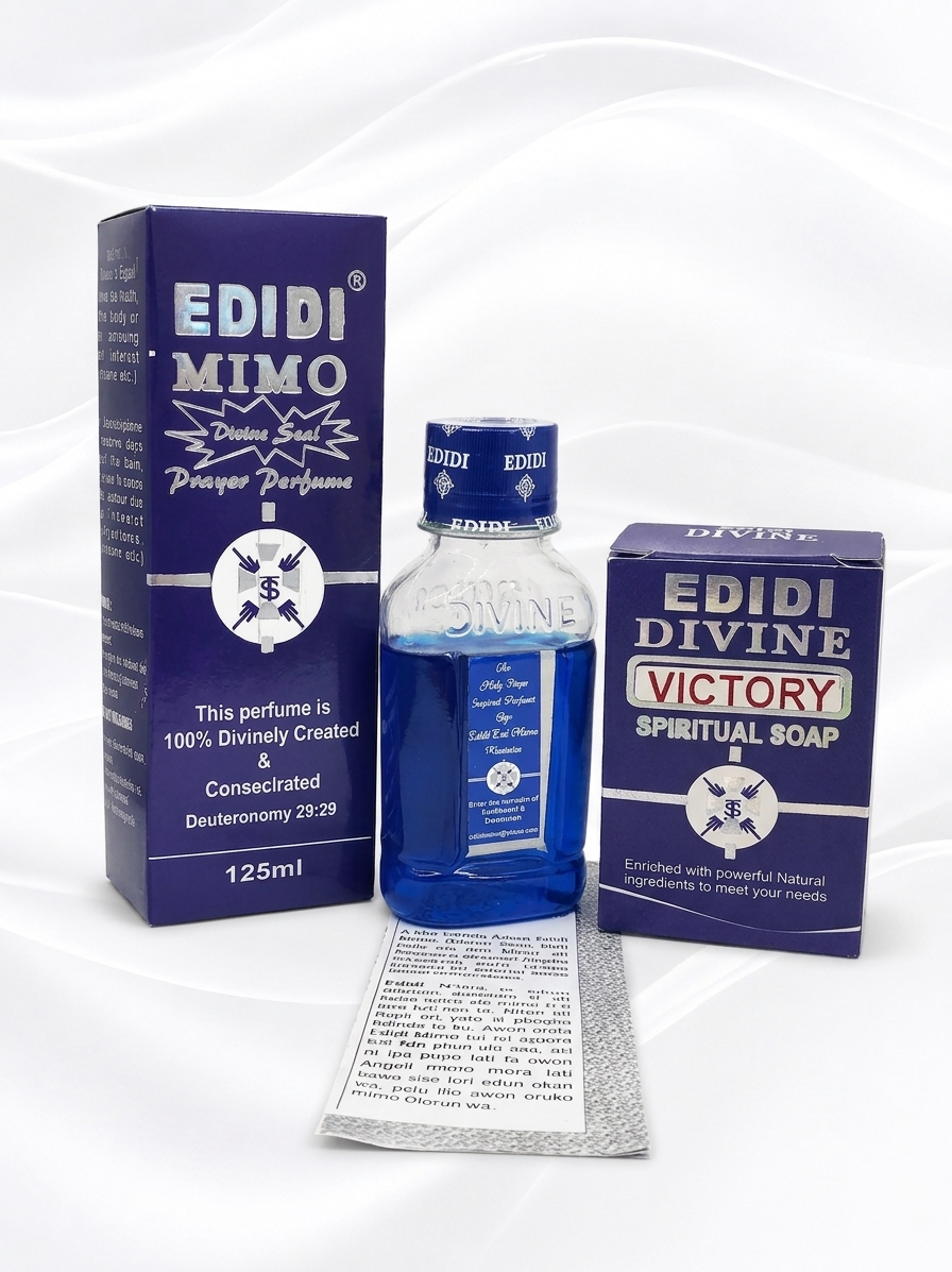 Edidi Divine Spiritual Soap & Edidi Mimo Divine Seal Prayer Perfume Bundle | Choose Victory, Back to Sender, Favour or Blessing Soap