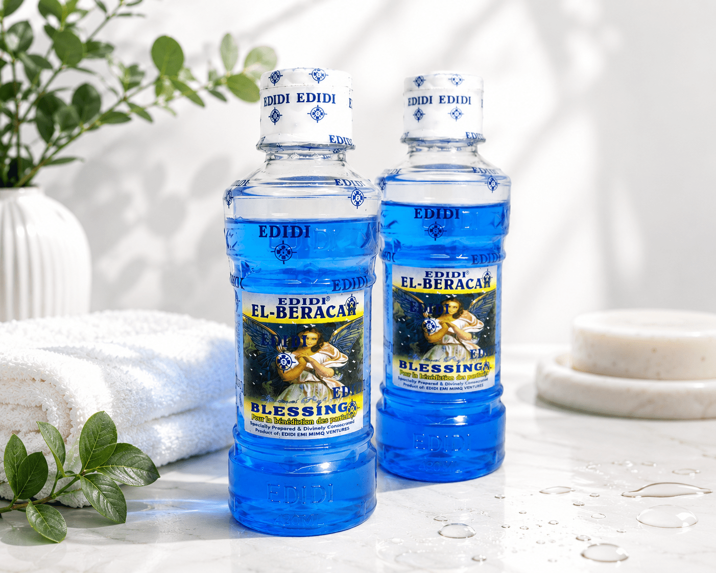 Edidi El-Beraca Blessing Spiritual Liquid – Fortified Prayer, Cleansing & Blessing Water - 150ml - Fortified Spiritual WAter - Cherubim Aura
