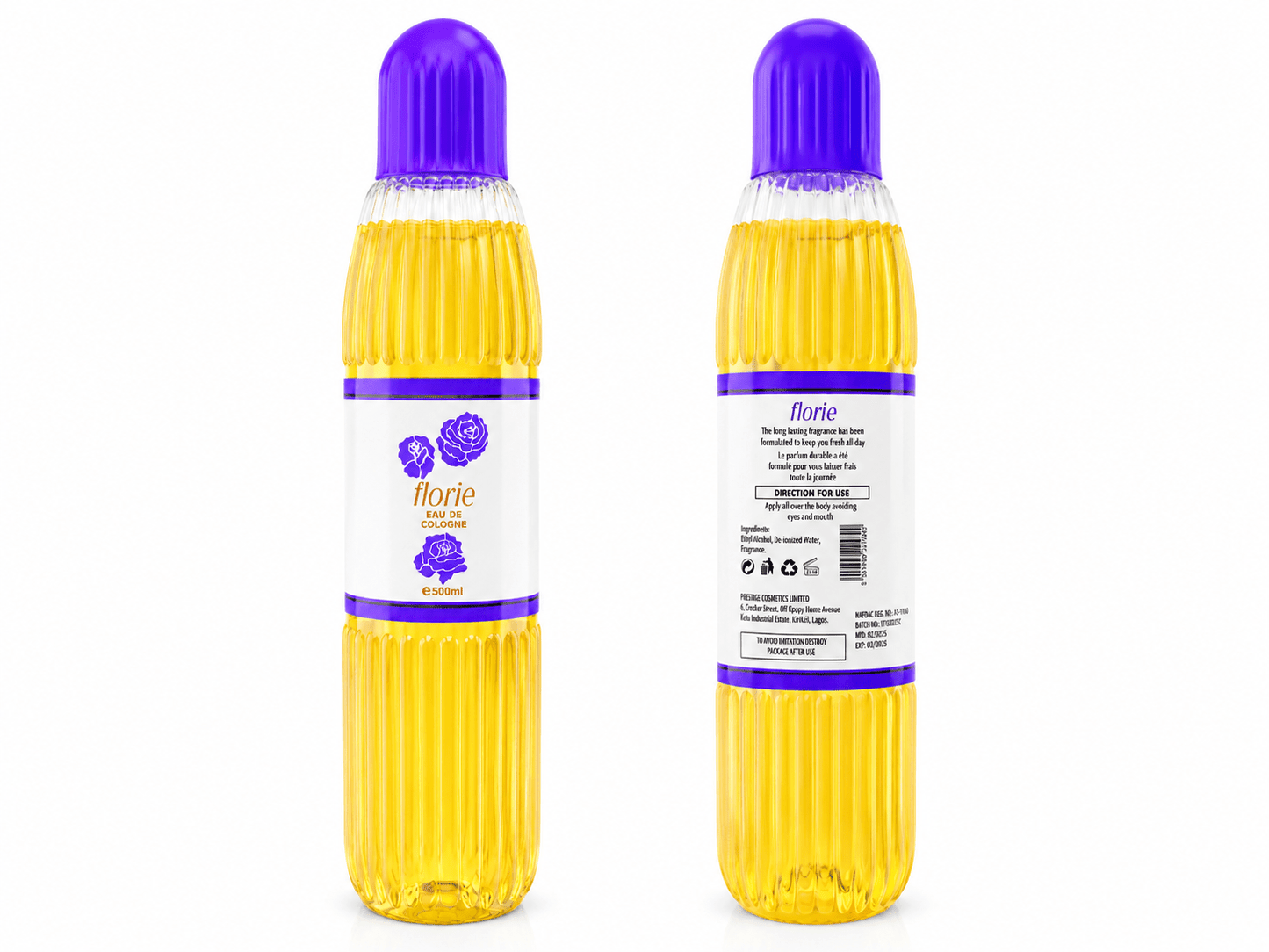 Florie Eau de Cologne | Elegant Floral Fragrance | Long-Lasting Fresh Cologne | 500ml - Perfume - Cherubim Aura