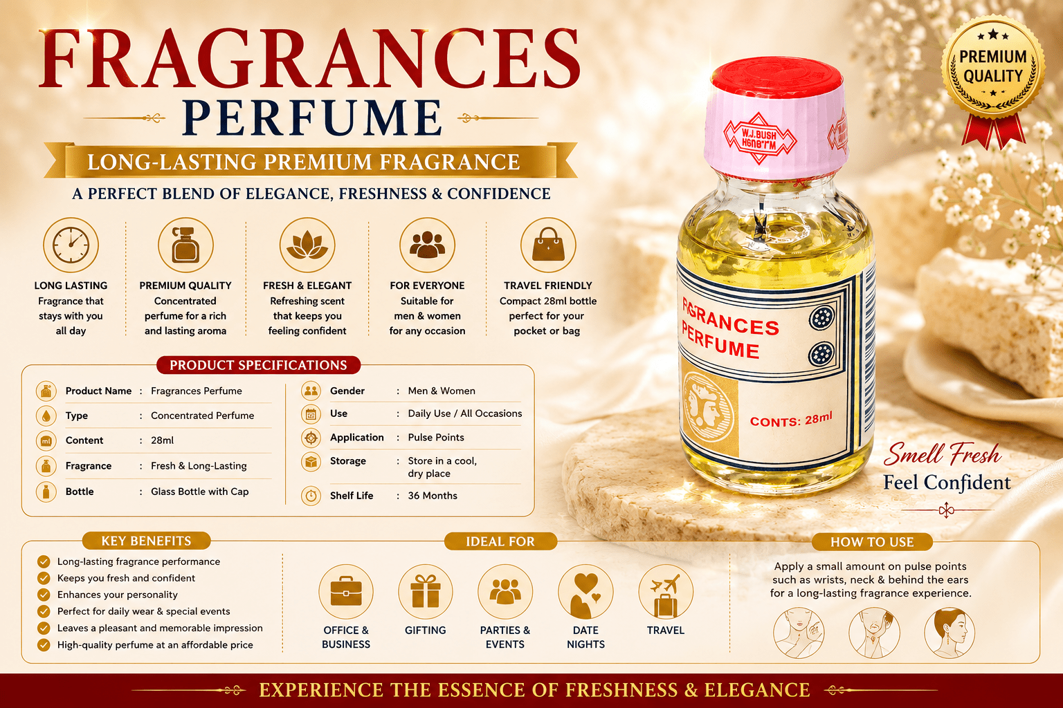 Fragrances Spiritual Perfume Oil – Long-Lasting Protection, Cleansing & Positive Energy Oil | 28ml SEO Product Title - Spiritual Oil - Cherubim Aura