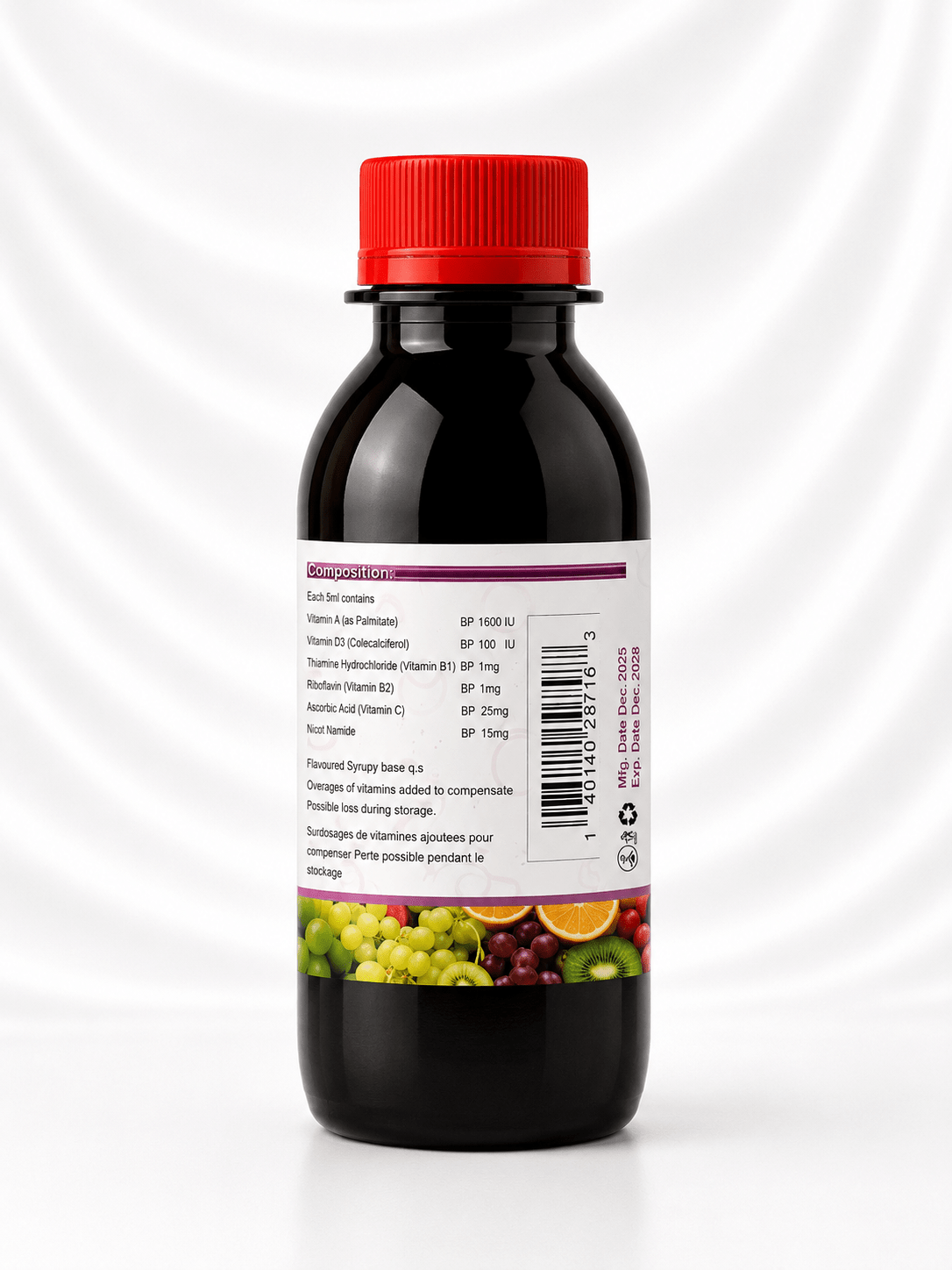 Galaxy Baobab Syrup 200ml – Flavoured Vitamin Syrup with Vitamins A, D, B1, B2 & C - Vitamins & Supplements - Cherubim Aura
