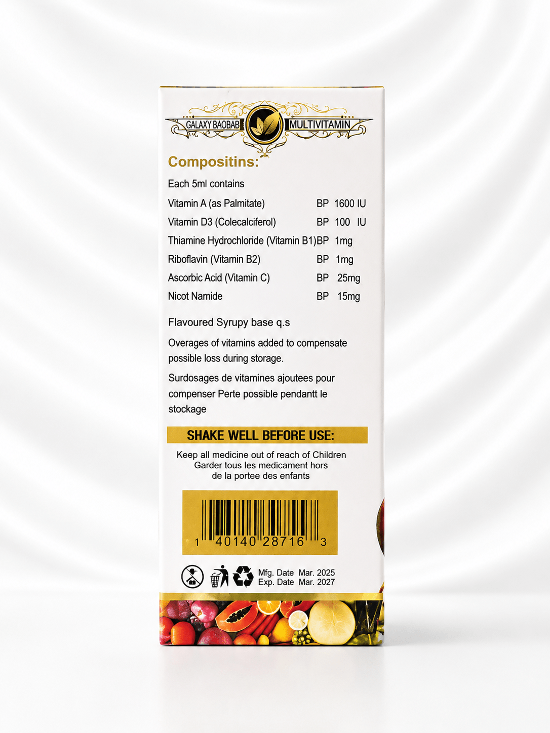 Galaxy Baobab Syrup 200ml – Women’s Curve, Hip & Feminine Body Enhancement Support - Herbal Wellness - Cherubim Aura