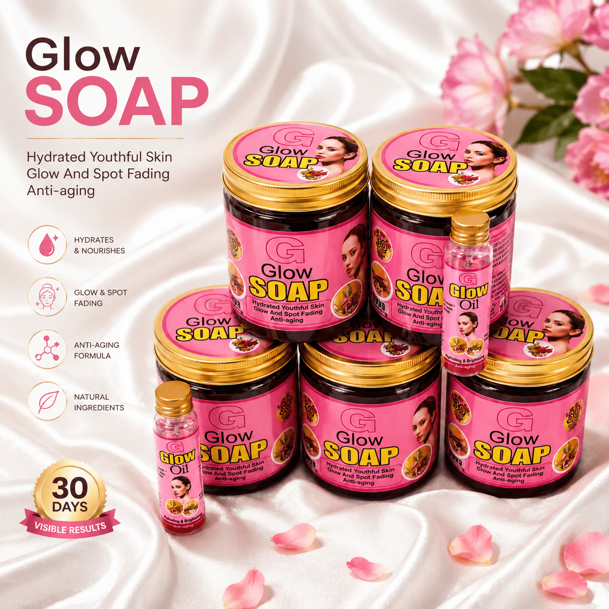 Glow Soap Hydrating Black Soap Paste for Radiant & Even-Looking Skin – 1000g - Skincare - Cherubim Aura
