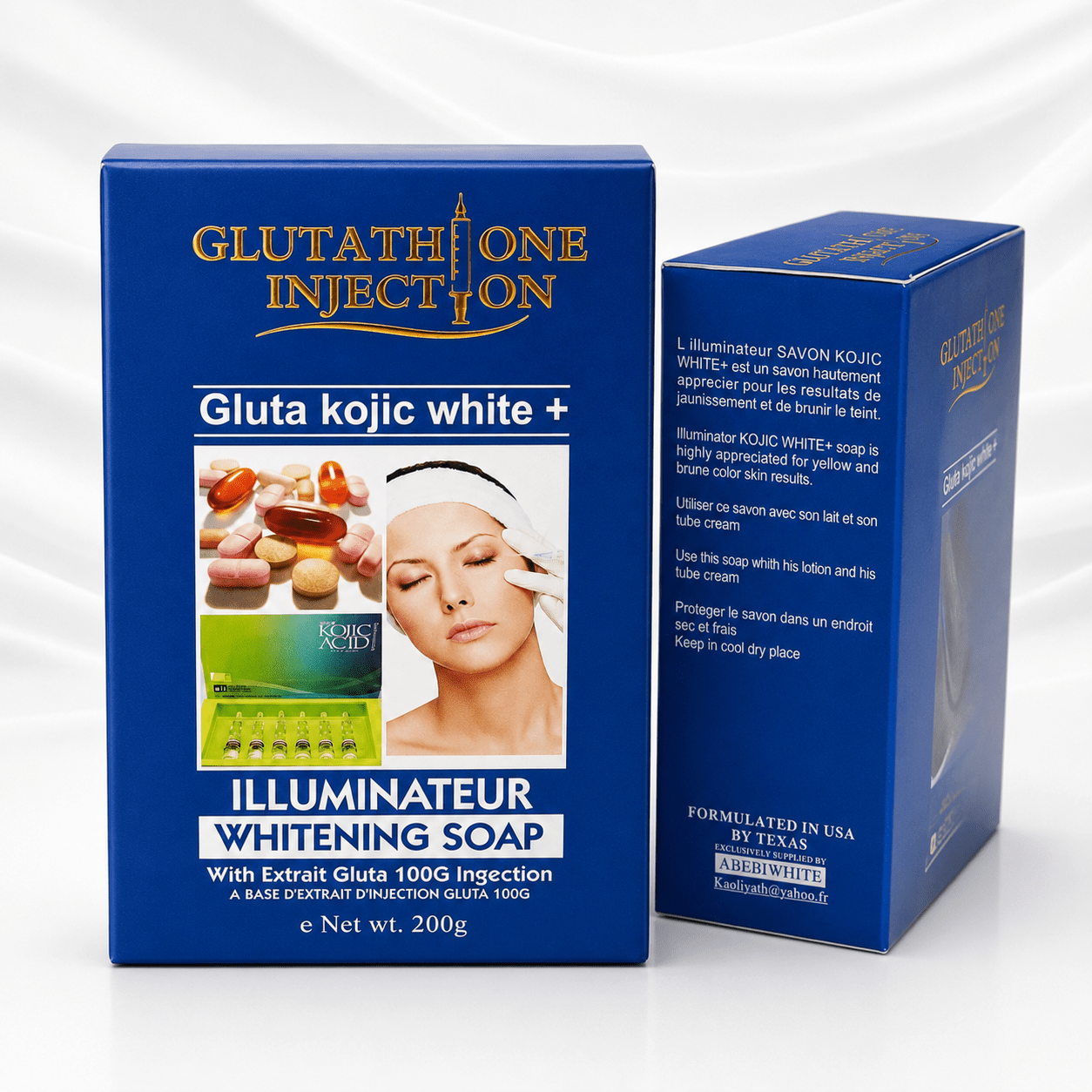 Glutathione Injection Gluta Kojic White+ Illuminator Brightening Soap – 200g - Skincare - Cherubim Aura