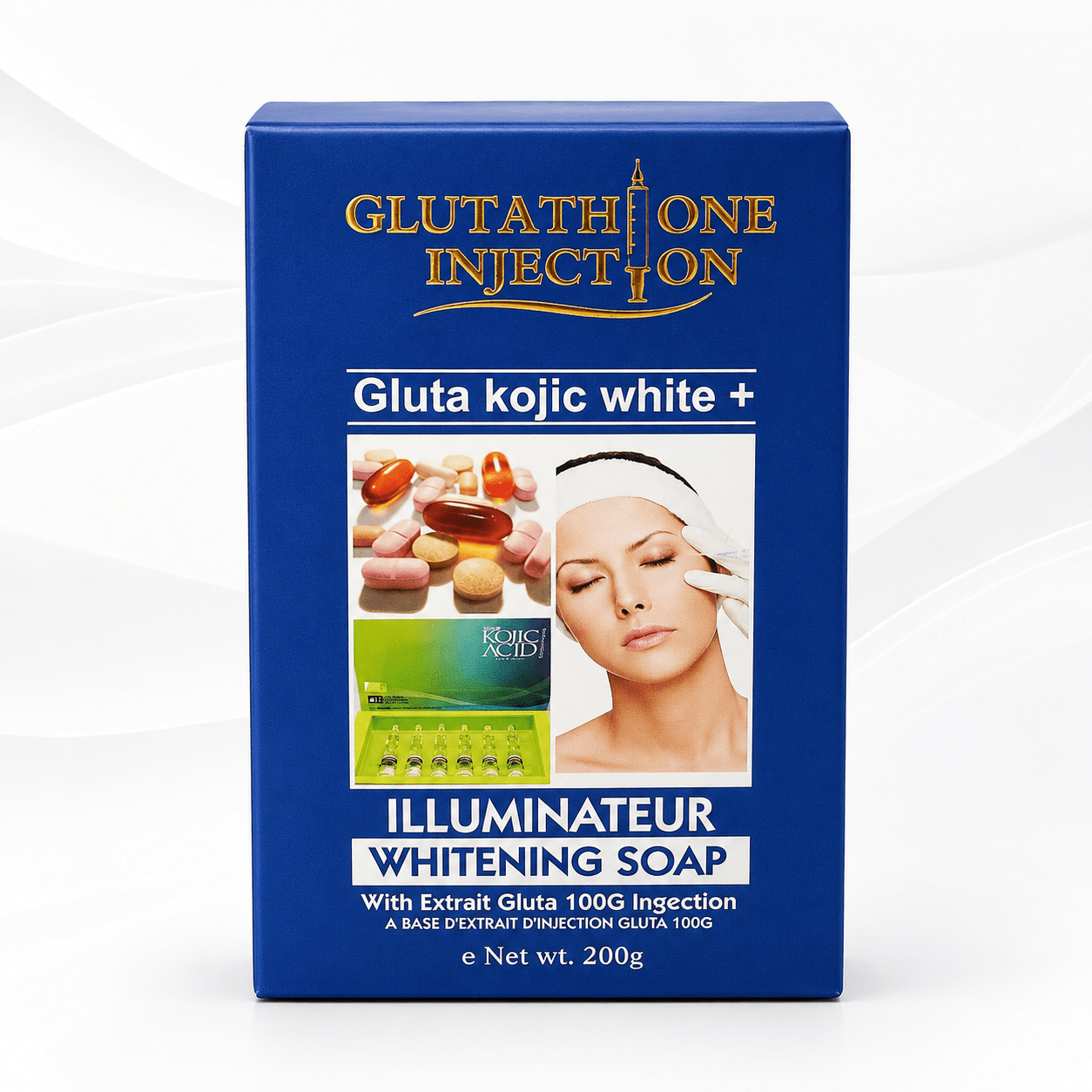 Glutathione Injection Gluta Kojic White+ Illuminator Brightening Soap – 200g - Skincare - Cherubim Aura