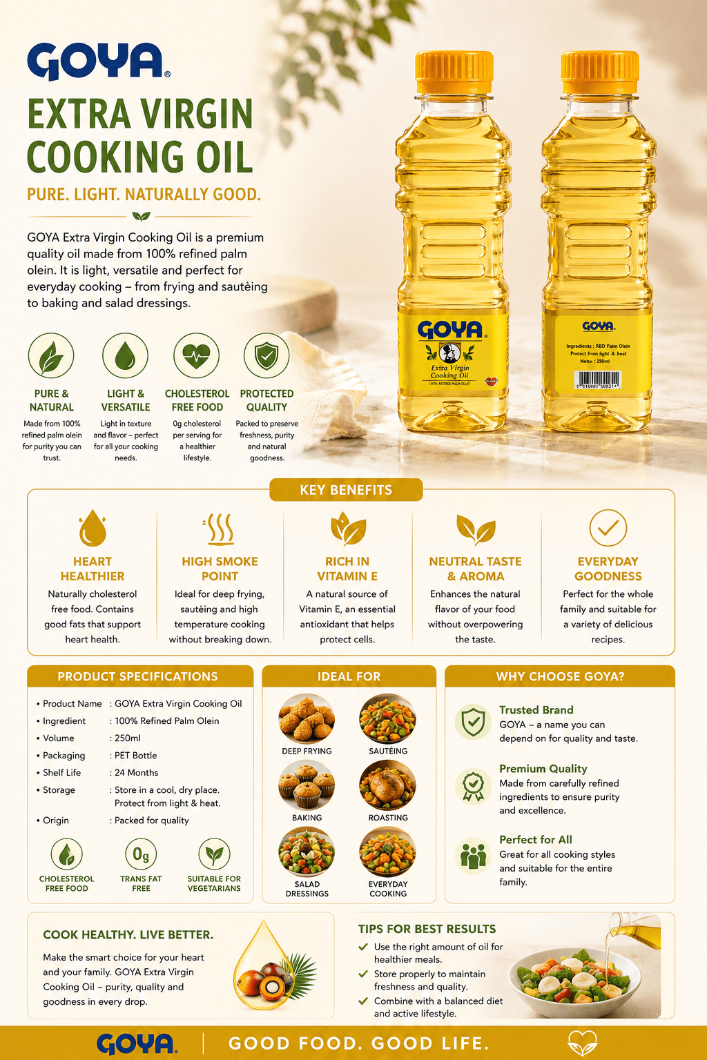Goya Extra Virgin Cooking Oil - Cooking Oil - Cherubim Aura