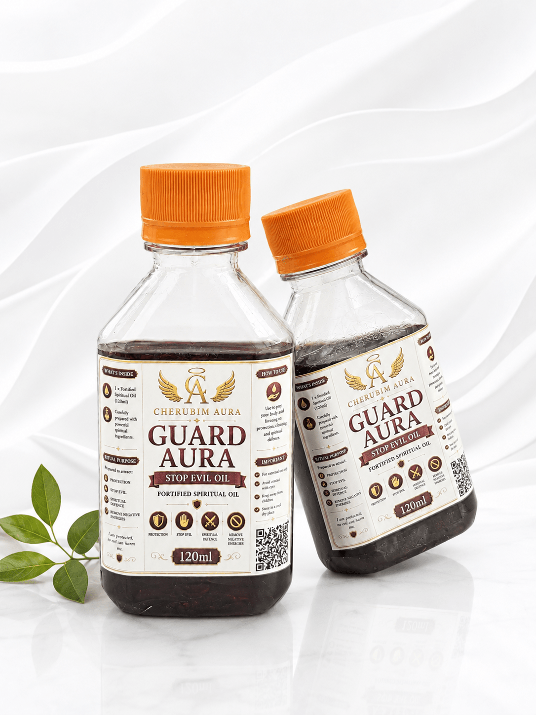 Guard Aura Stop Evil Fortified Spiritual Oil – 120ml | Cherubim Aura - Spiritual Oil - Cherubim Aura