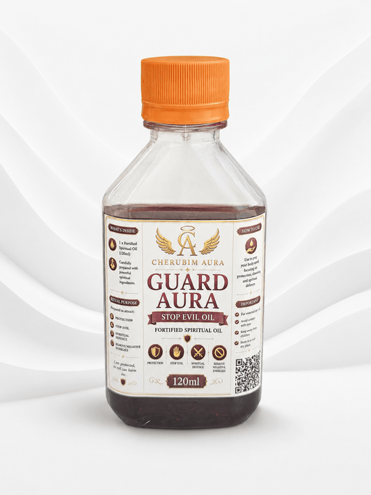 Guard Aura Stop Evil Fortified Spiritual Oil – 120ml | Cherubim Aura - Spiritual Oil - Cherubim Aura