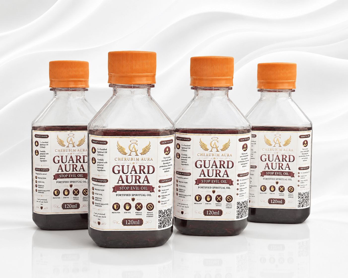 Guard Aura Stop Evil Fortified Spiritual Oil – 120ml | Cherubim Aura - Spiritual Oil - Cherubim Aura