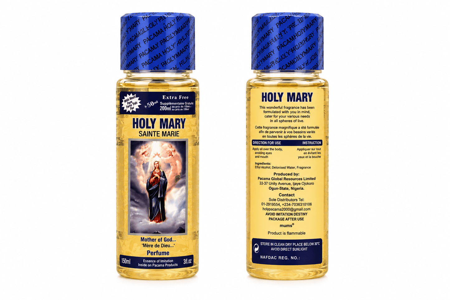 Holy Mary (Sainte Marie) Spiritual Perfume | Premium Faith-Inspired Cologne | Long-Lasting Fragrance | Available in 150ml, 250ml & 500ml - Perfume - Cherubim Aura