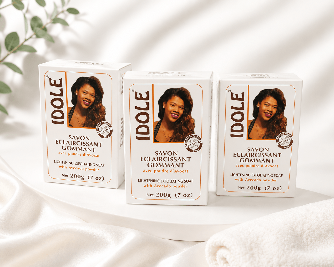 IDOLE Lightening Exfoliating Soap with Avocado Powder – 3 Bars - 200g - Skincare - Cherubim Aura