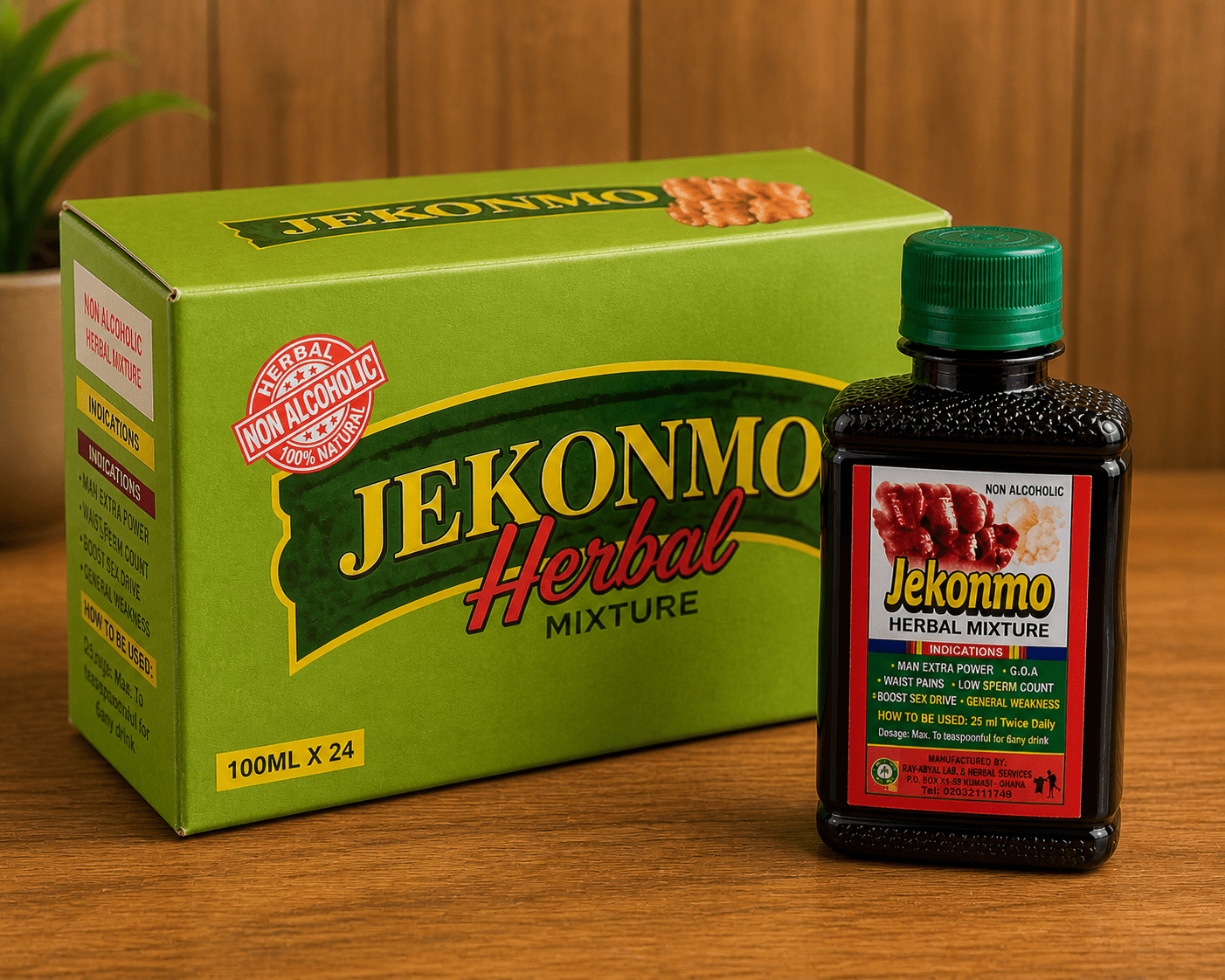 Jekonmo Herbal Mixture – 100ml Traditional Vitality & Strength Tonic - herb - Cherubim Aura