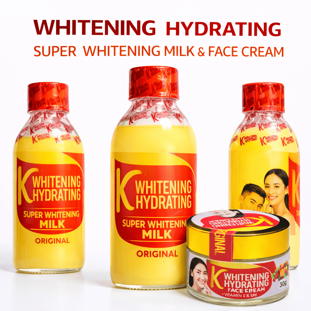 K Whitening Hydrating Super Whitening Milk & Face Cream Set - Skincare - Cherubim Aura
