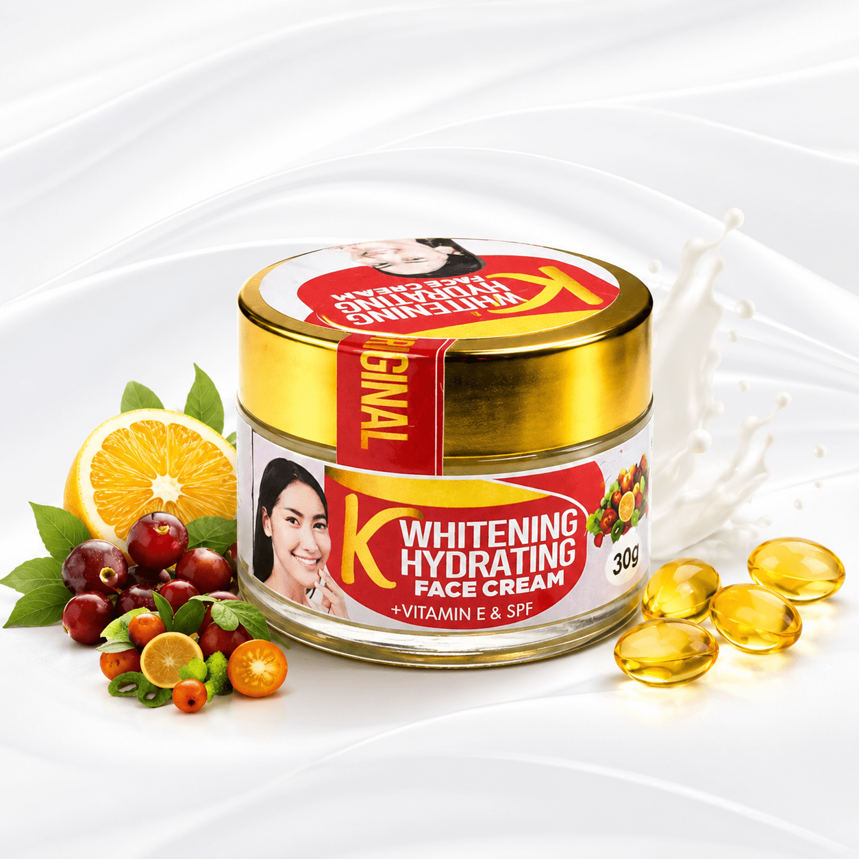 K Whitening Hydrating Super Whitening Milk & Face Cream Set - Skincare - Cherubim Aura