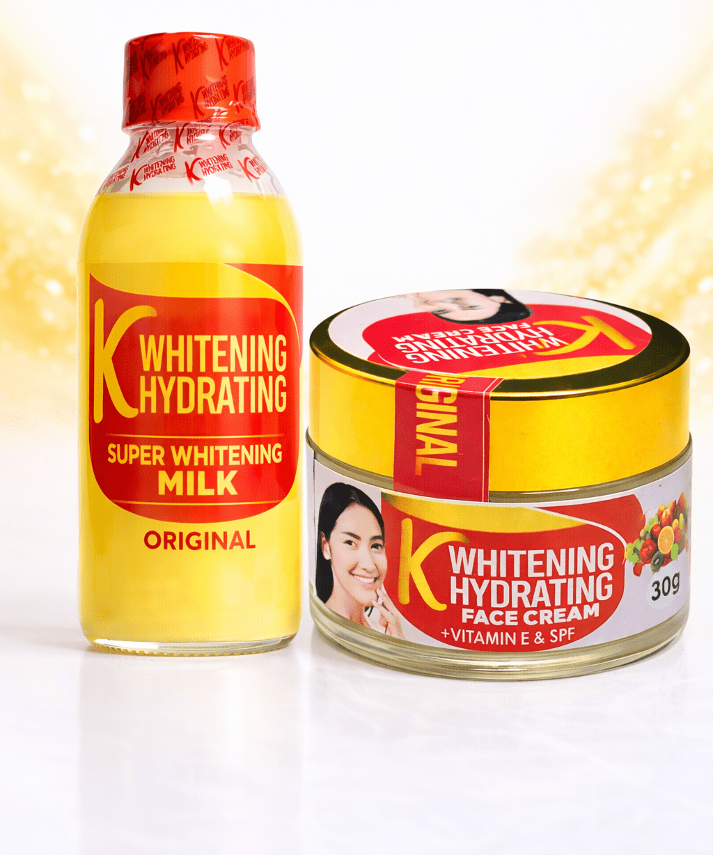 K Whitening Hydrating Super Whitening Milk & Face Cream Set - Skincare - Cherubim Aura