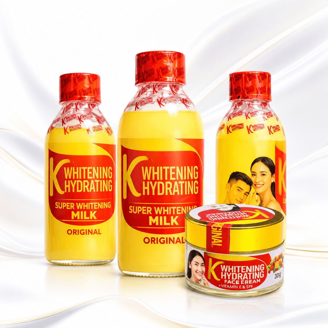 K Whitening Hydrating Super Whitening Milk & Face Cream Set - Skincare - Cherubim Aura