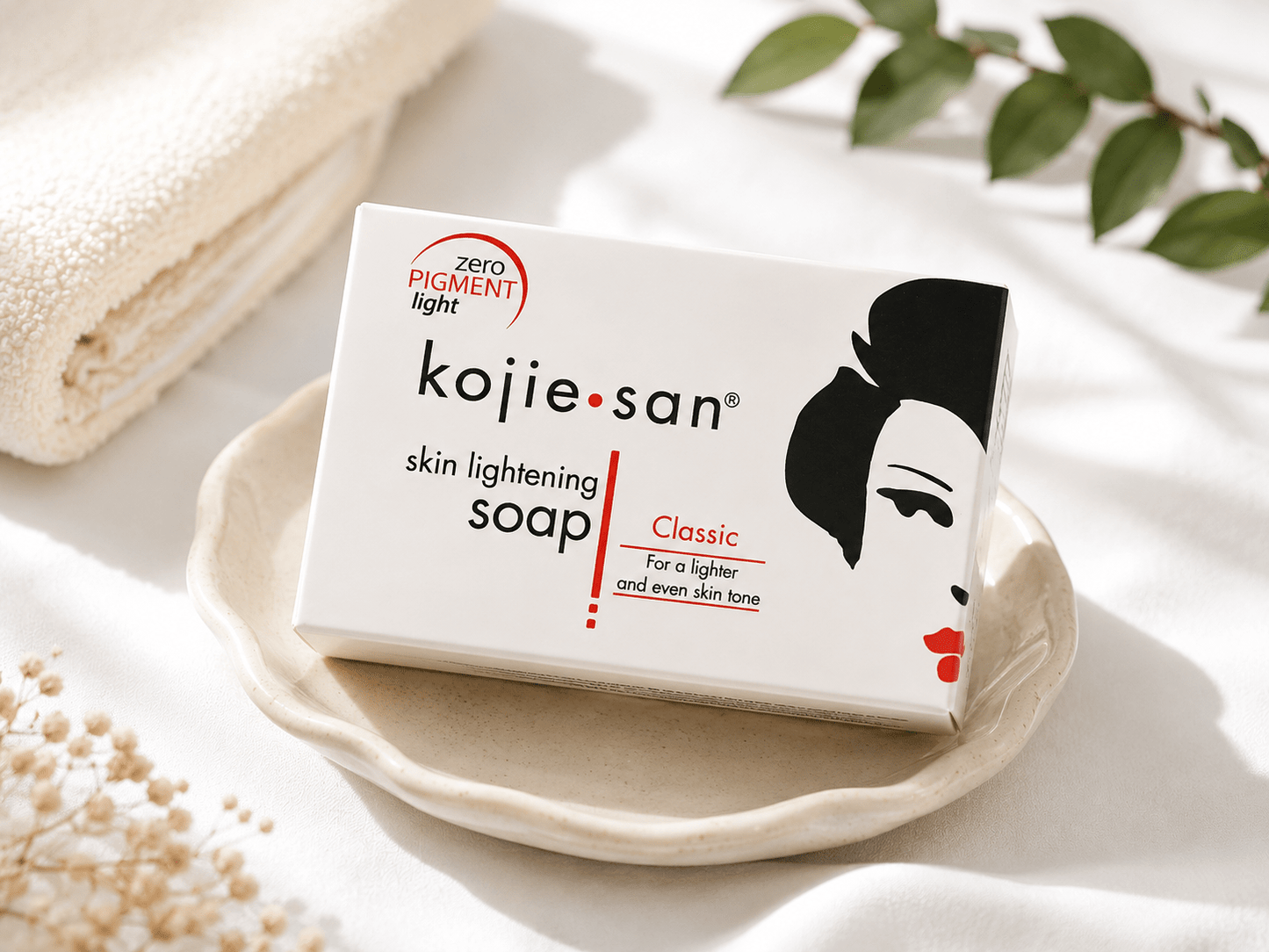Kojie San Classic Skin Lightening Soap – Kojic Acid Cleansing Bar for Brighter - Even-Looking Face & Body Skin - Skincare - Cherubim Aura