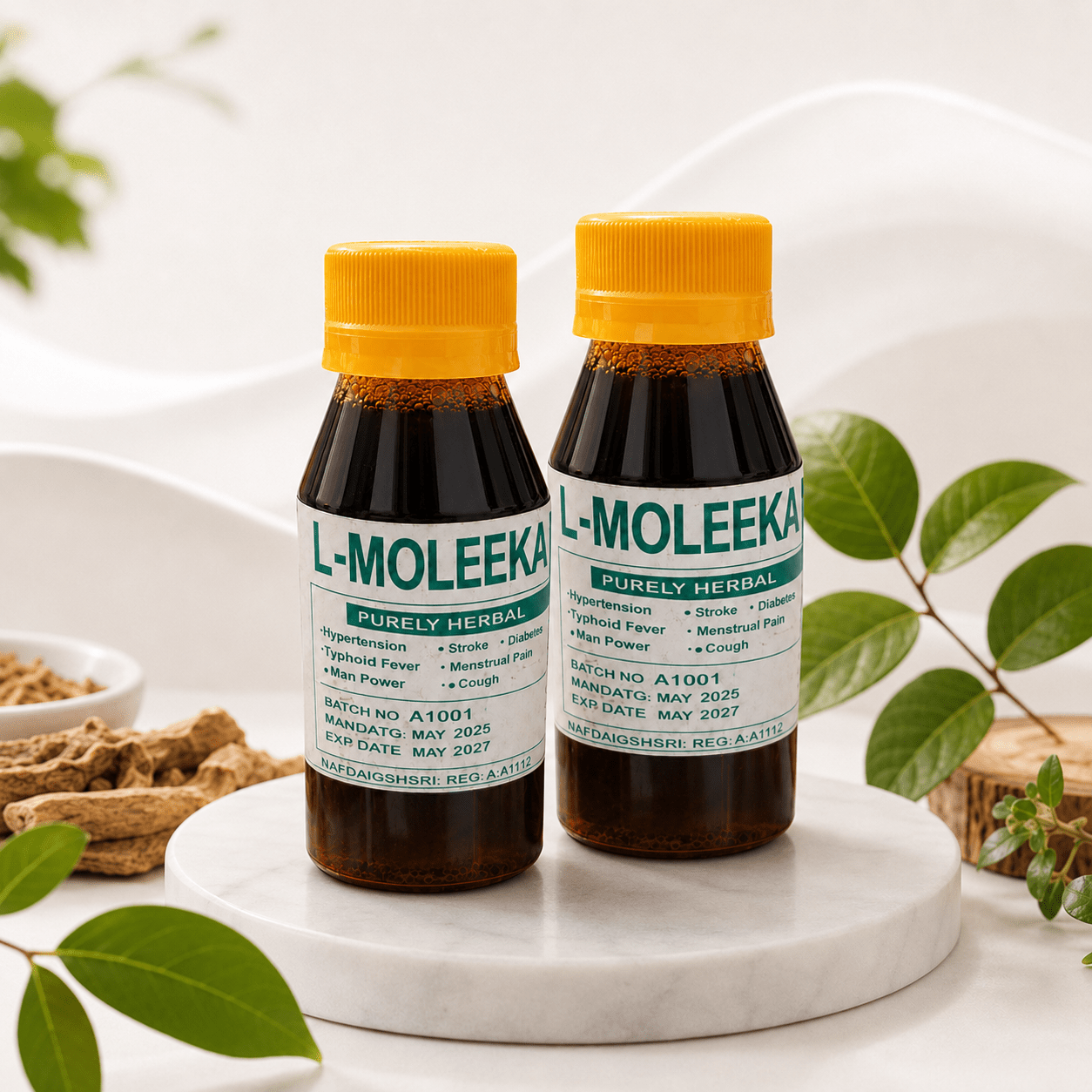 L-Moleeka Purely Herbal Liquid – Adimenu - Traditional African Herbal Tonic for Men & Women - 100g - Herbal Wellness - Cherubim Aura