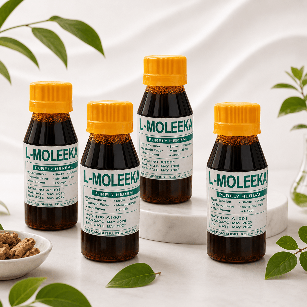 L-Moleeka Purely Herbal Liquid – Adimenu - Traditional African Herbal Tonic for Men & Women - 100g - Herbal Wellness - Cherubim Aura