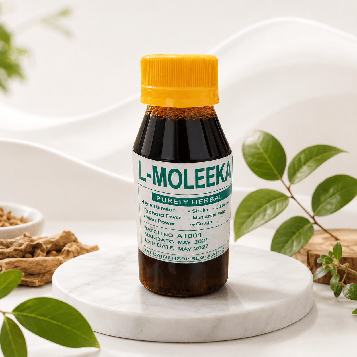 L-Moleeka Purely Herbal Liquid – Adimenu - Traditional African Herbal Tonic for Men & Women - 100g - Herbal Wellness - Cherubim Aura
