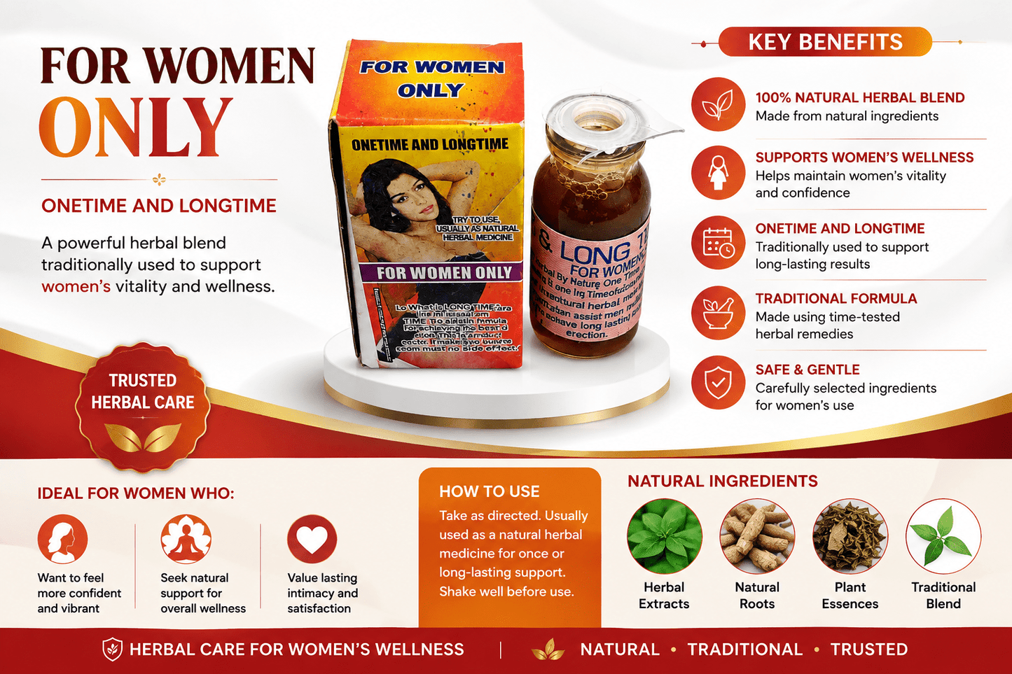 Long Time For Women Herbal Liquid – Traditional Women's Intimate Wellness Formula - Women's Wellness - Cherubim Aura