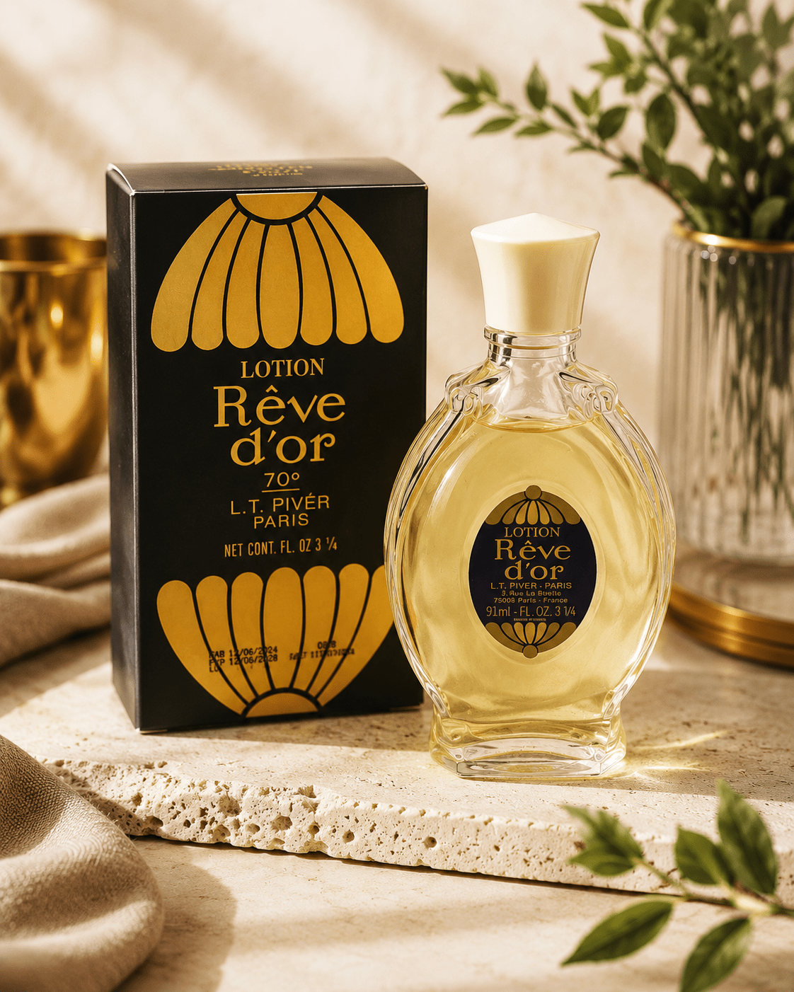 L.T. Piver Rêve d'Or Perfumed Lotion – Classic French Fragrance 91ml & 423ml - Perfume - Cherubim Aura