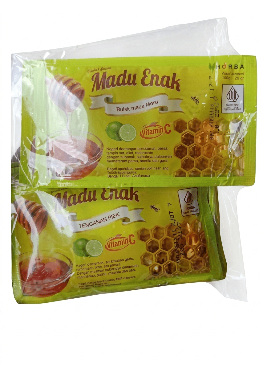 Madu Enak Jeruk Nipis Honey Drink – Lime Flavour with Vitamin C – 6 Sachets of 20g - Honey Drink - Cherubim Aura