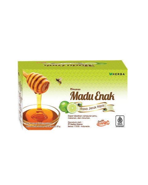 Madu Enak Jeruk Nipis Honey Drink – Lime Flavour with Vitamin C – 6 Sachets of 20g - Honey Drink - Cherubim Aura